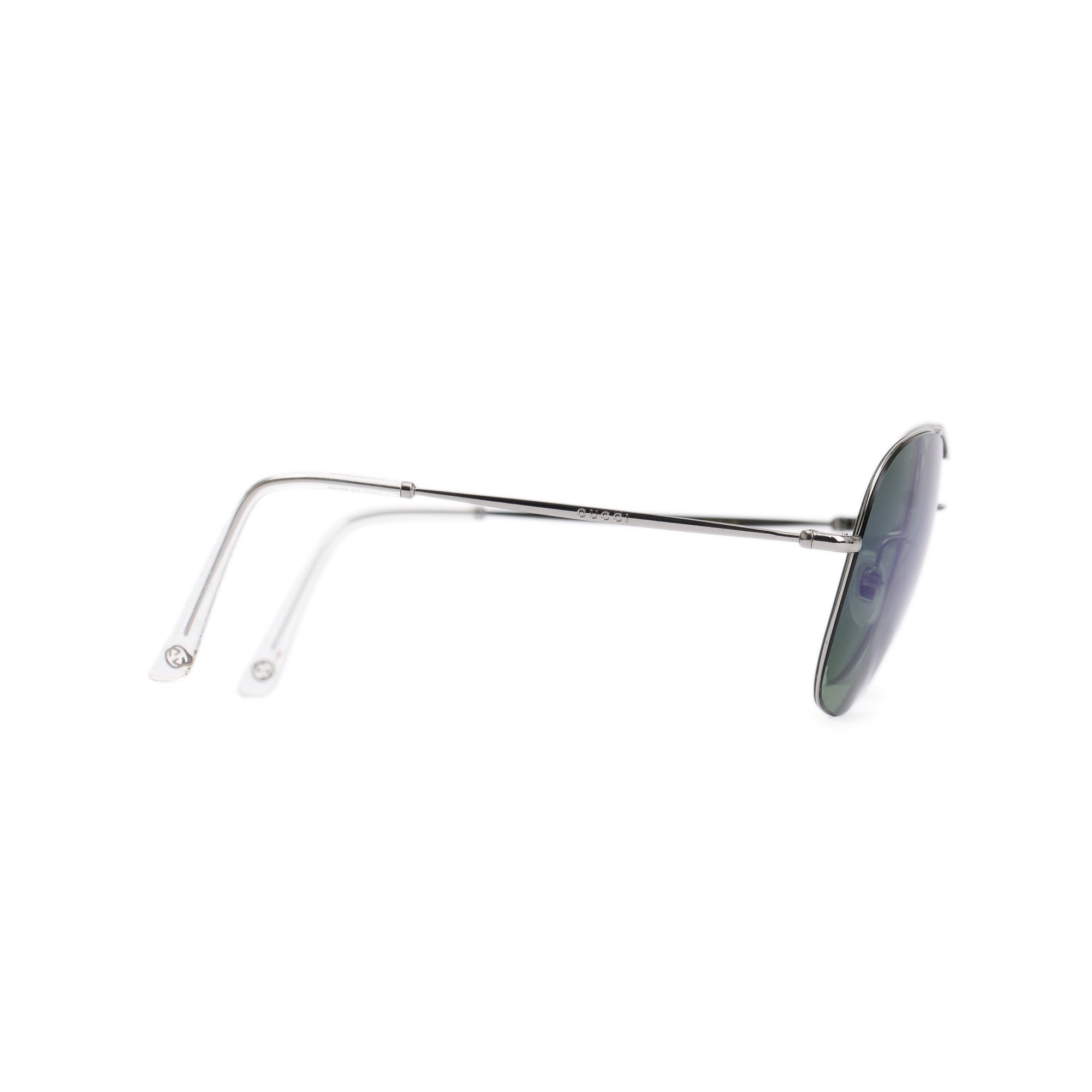 Gucci GG0501S Silver-Tone Metal Aviator Sunglasses