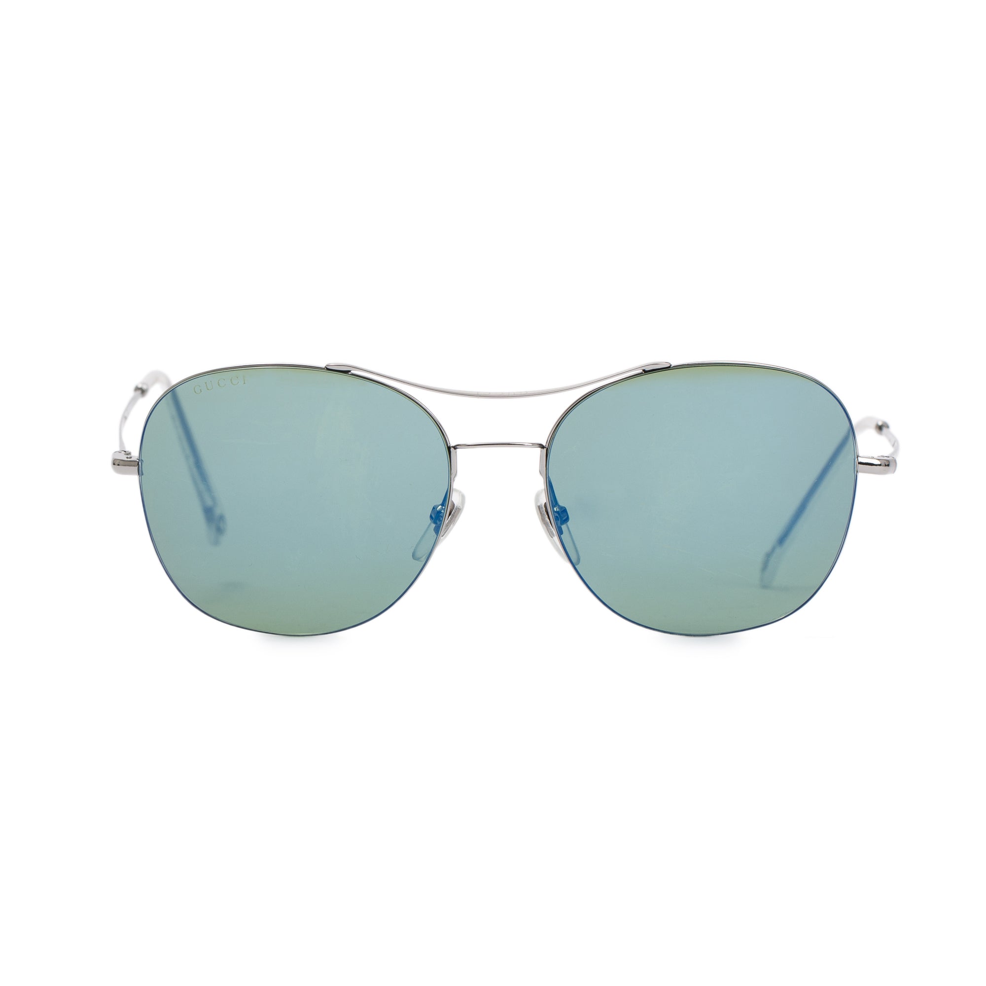 Gucci GG0501S Silver-Tone Metal Aviator Sunglasses