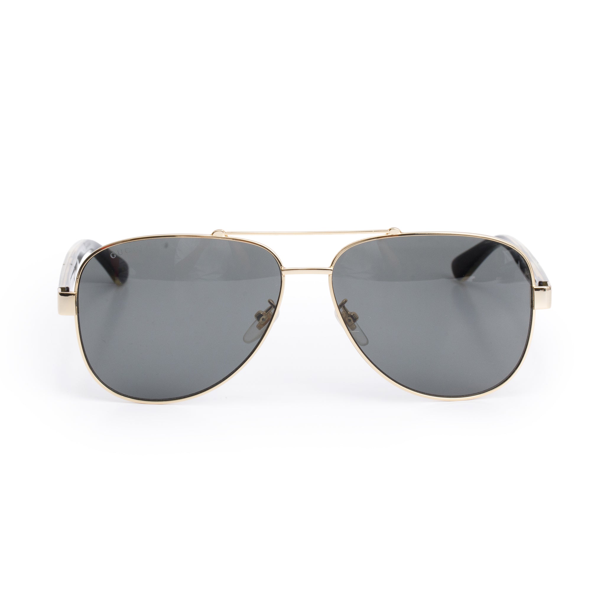 Gucci GG0528S Gold Tone Frame Aviator Sunglasses w/ Case