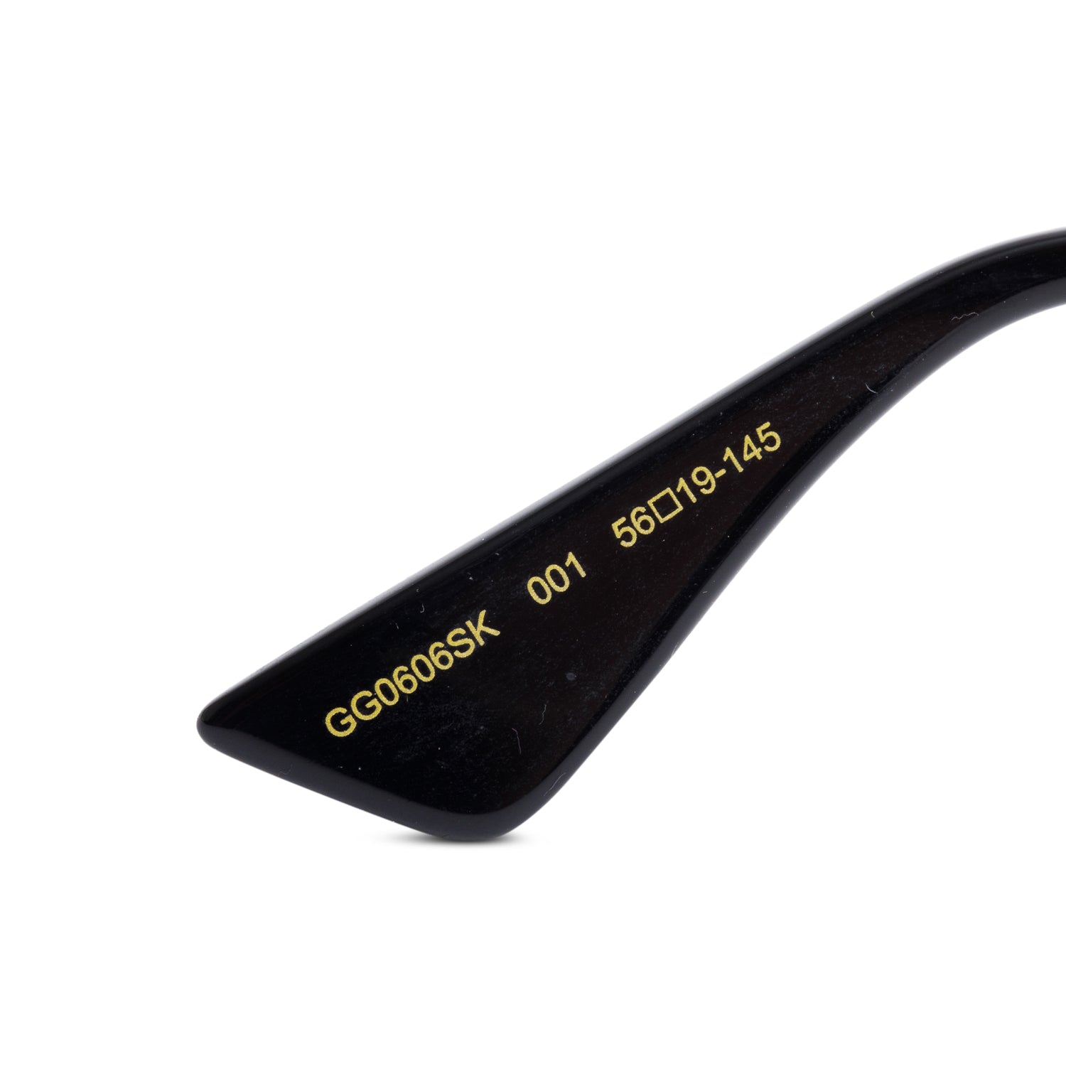 Gucci GG0606SK Gold Tone Black Acetate Cat-Eye Sunglasses w/ Case