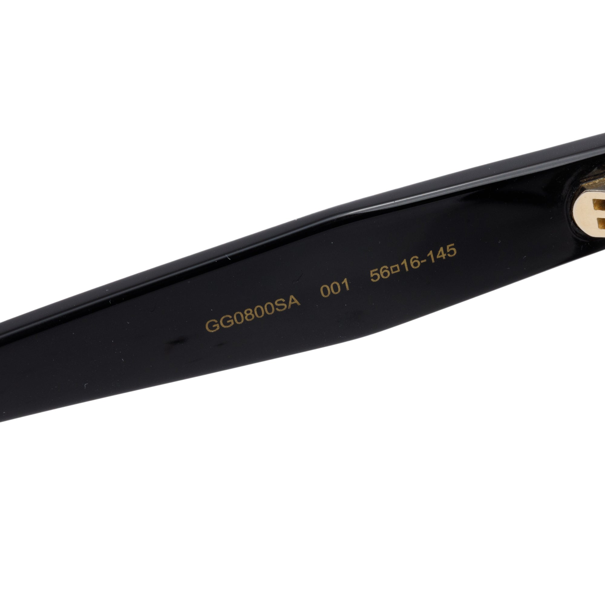 Gucci GG0800SA Black Acetate Sunglasses w/ Case