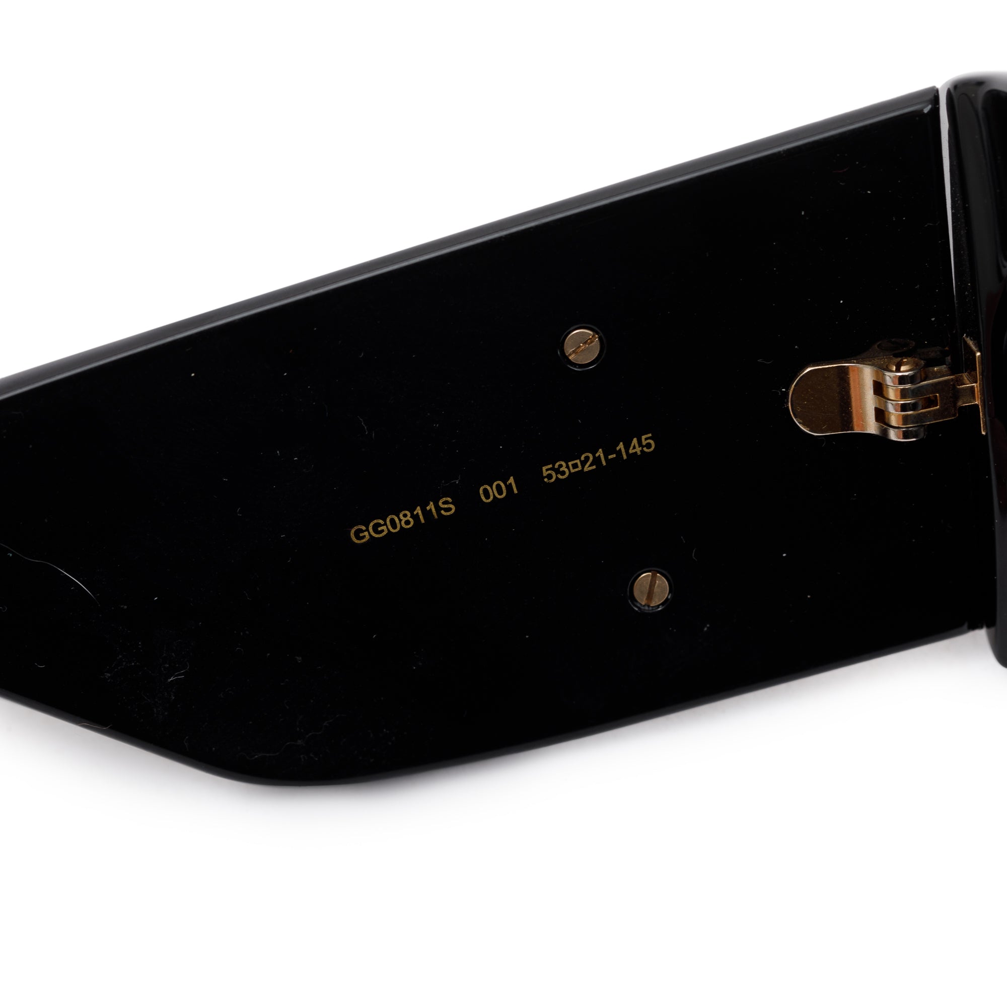 Gucci GG0811S Black Acetate GG Marmont Rectangular Sunglasses w/ Case