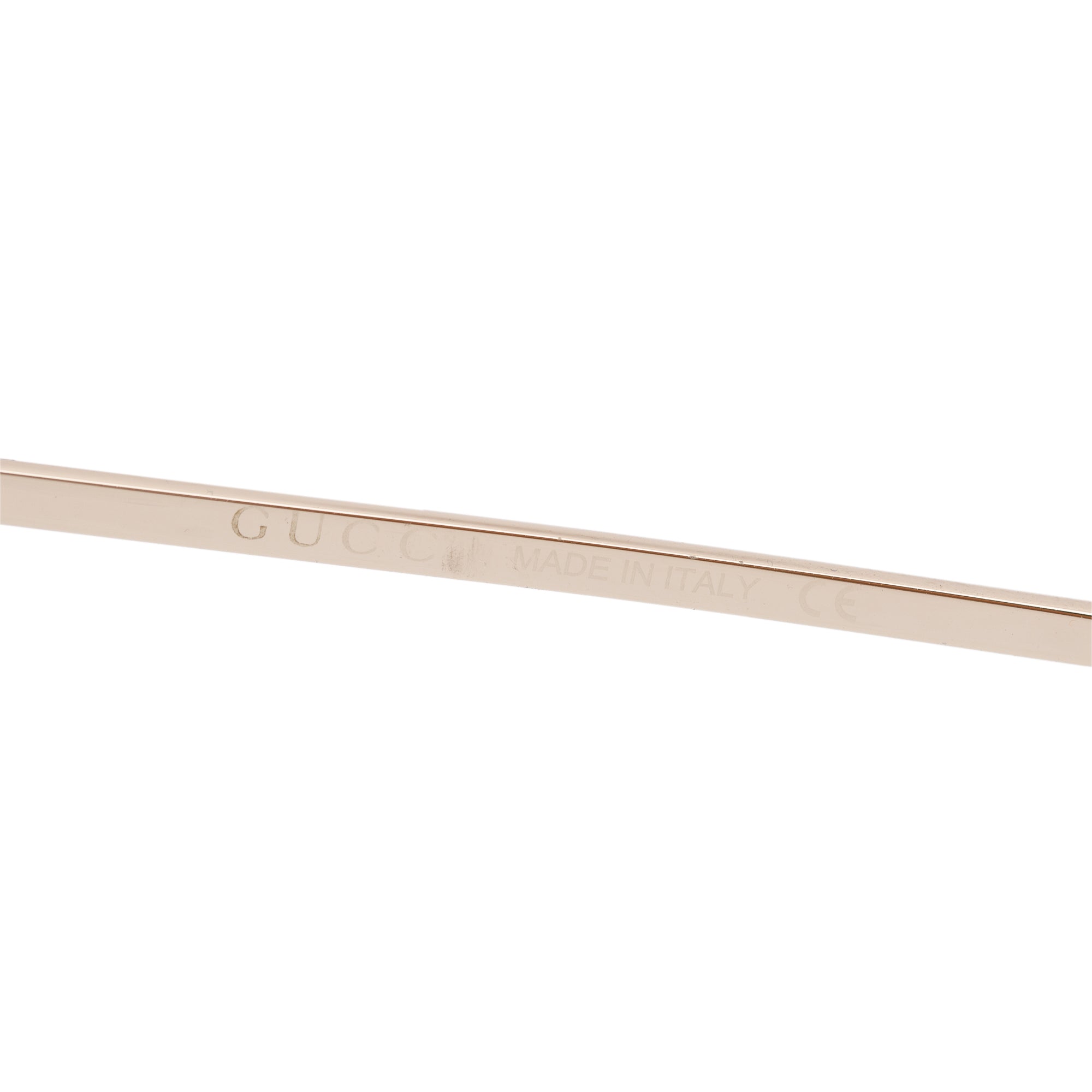 Gucci GG0821S Gold-Tone Frame Square Sunglasses w/ Case