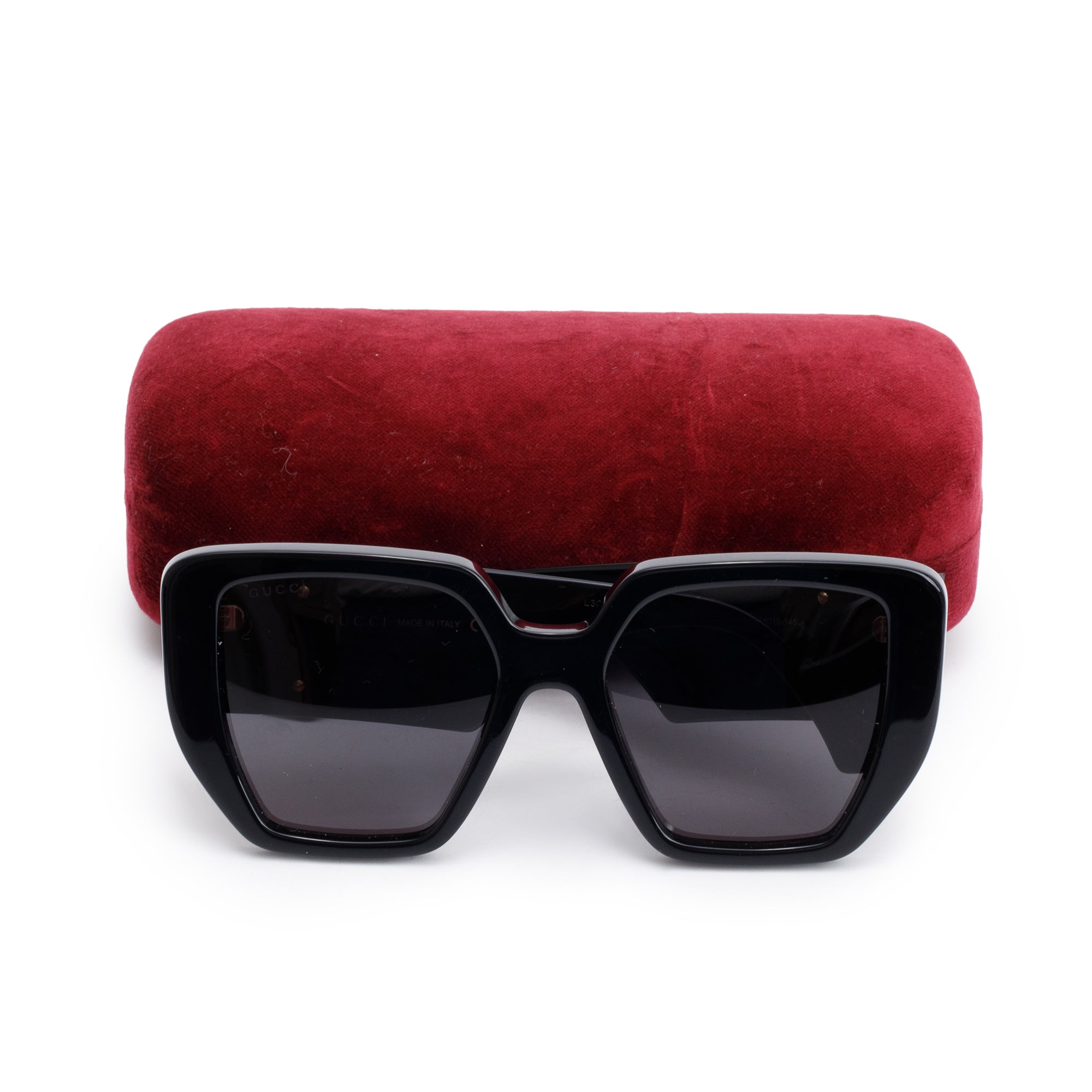 Gucci GG0956S Black Acetate GG Marmont Oversize Square Sunglasses w/ Case