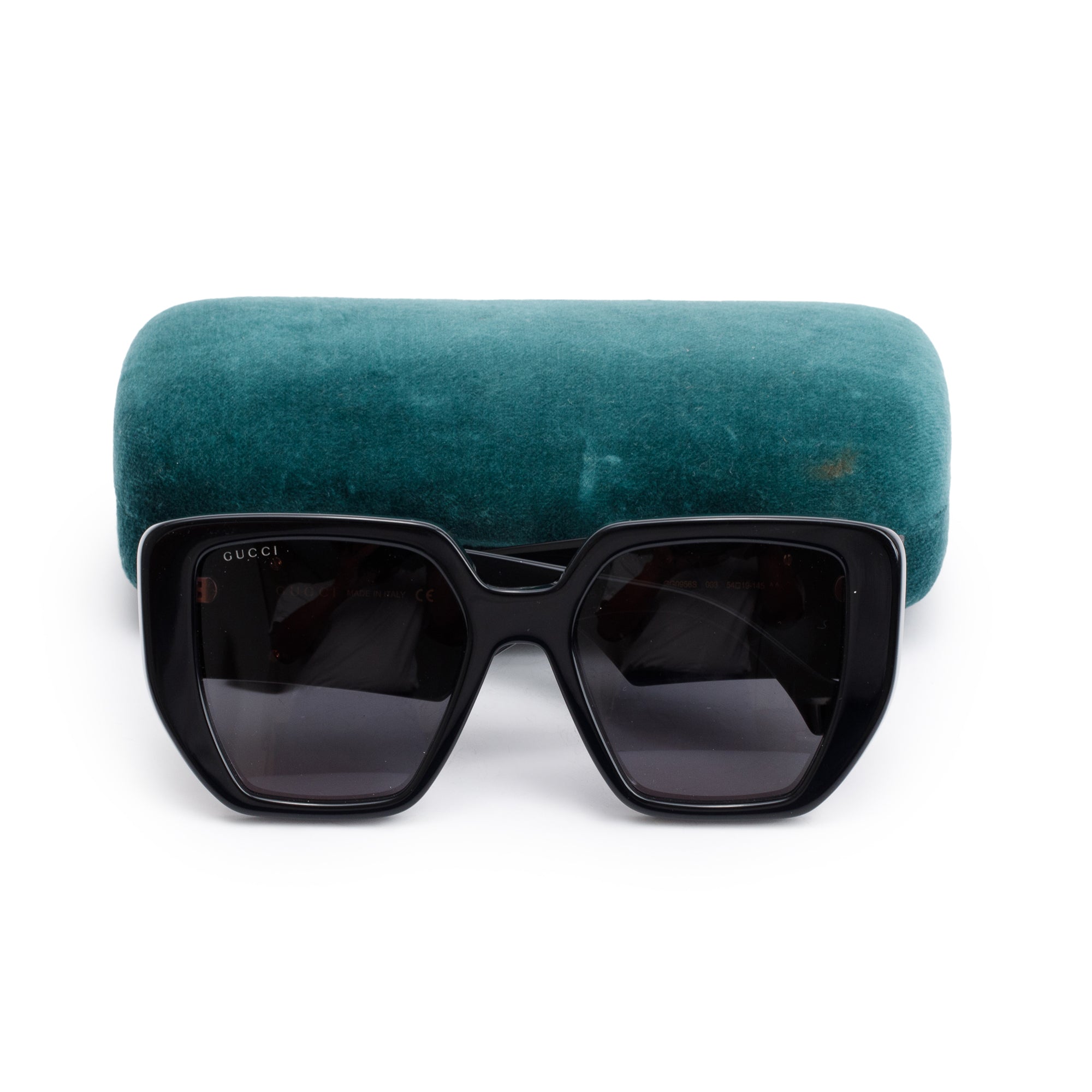 Gucci GG0956S Black Acetate GG Marmont Oversize Square Sunglasses w/ Case