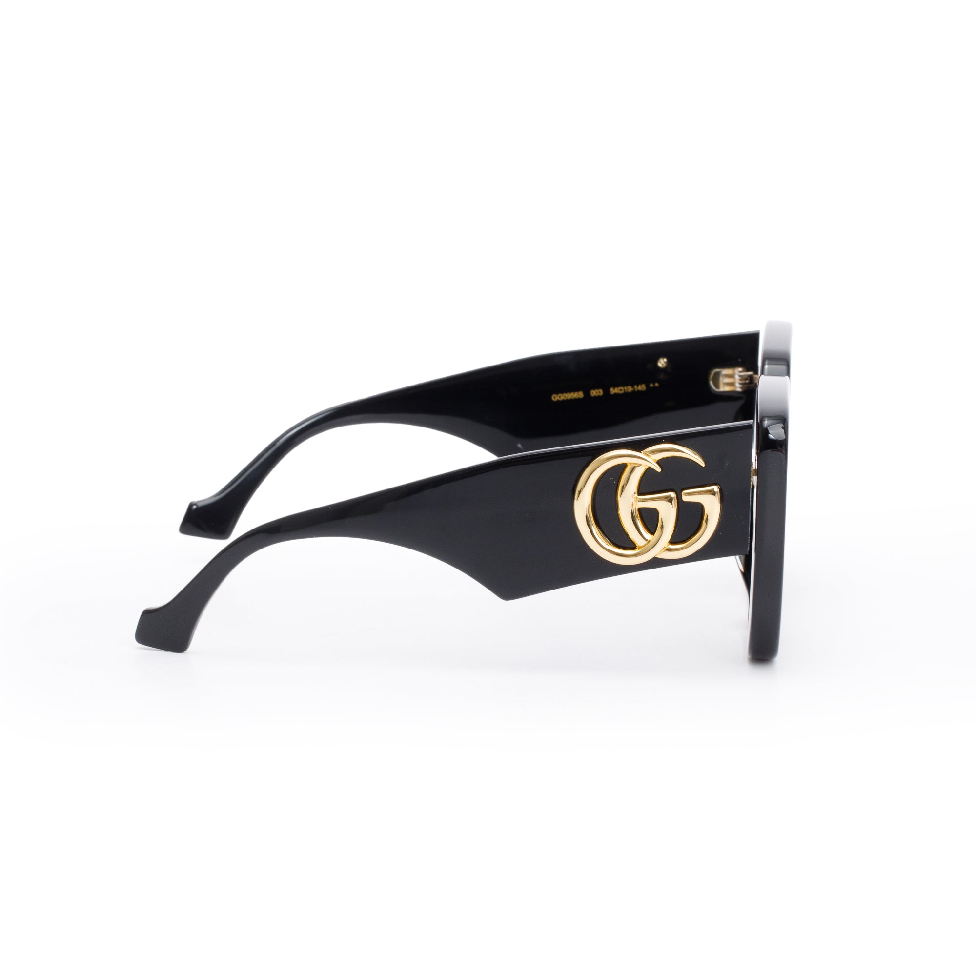 Gucci GG0956S Black Acetate GG Marmont Oversize Square Sunglasses w/ Case