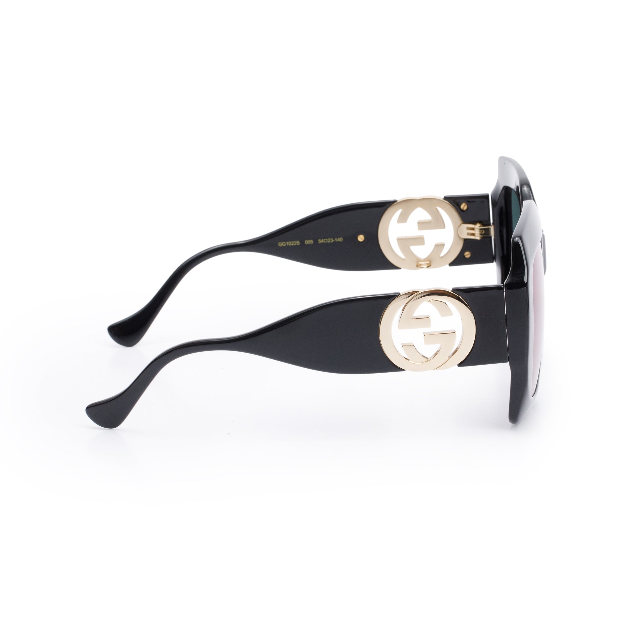 Gucci GG1022S Black Acetate GG Marmont Oversize Square Sunglasses w/ Case