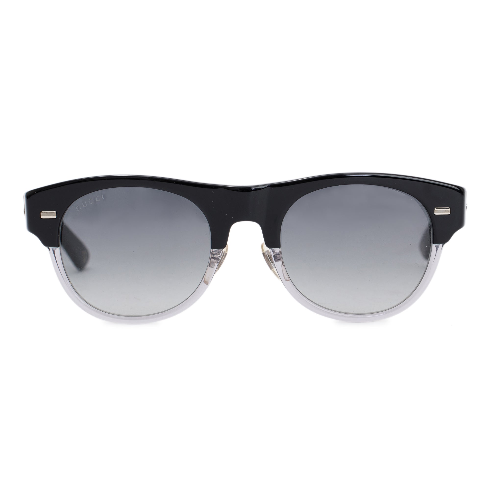 Gucci GG1088/S Black & Clear Acetate Round Sunglasses w/ Case