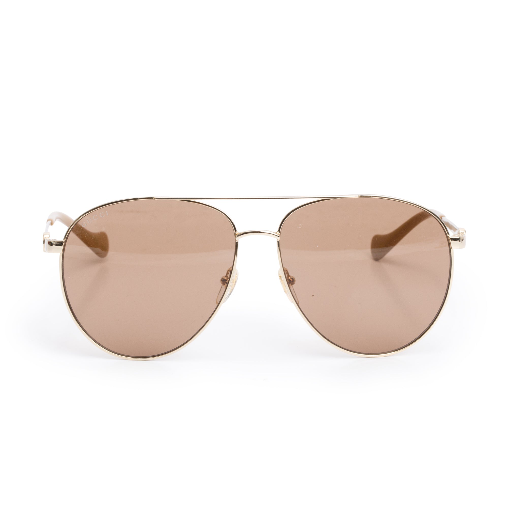 Gucci GG1088S Gold-Tone Metal Frame Aviator Sunglasses