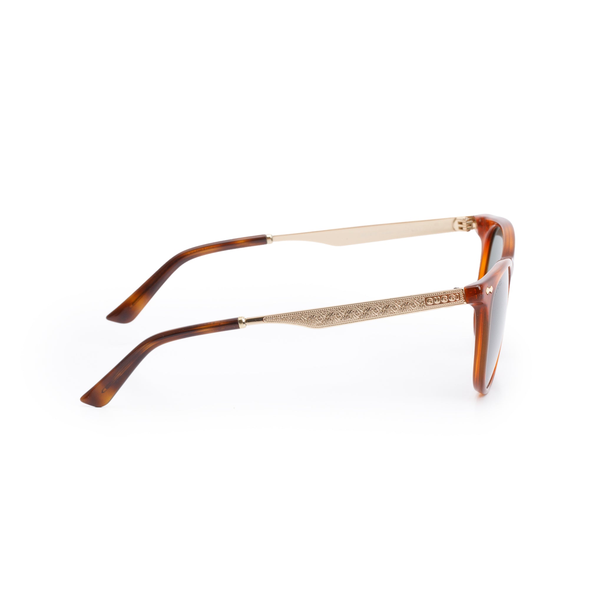 Gucci GG1127/S Brown Acetate Round Frame Sunglasses w/ Case