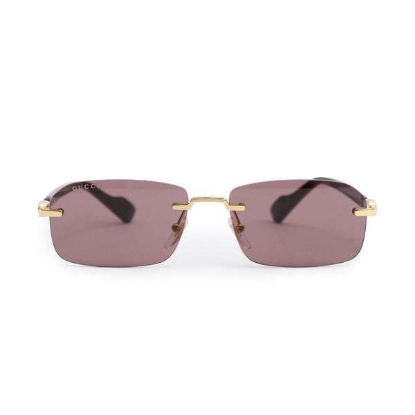 Gucci GG1221S Rectangular Rimless Sunglasses w/ Case – OLIVER'S