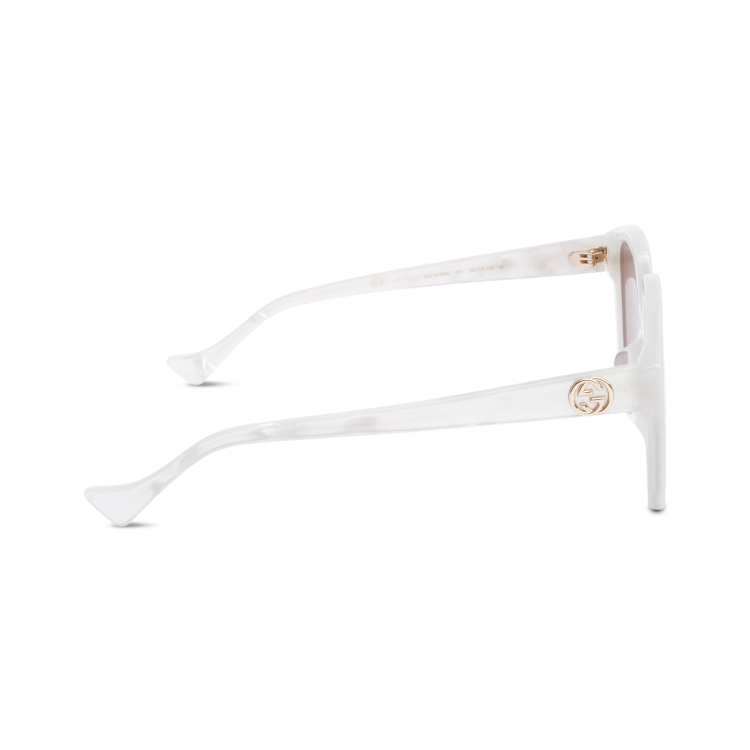 Gucci GG1376SA White Acetate 'Dans Le Vert Gucci' Square Sunglasses w/ Case