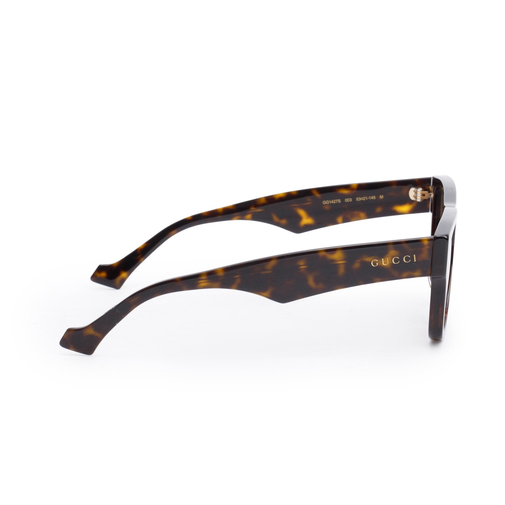 Gucci GG1427S Havana Acetate Square Sunglasses