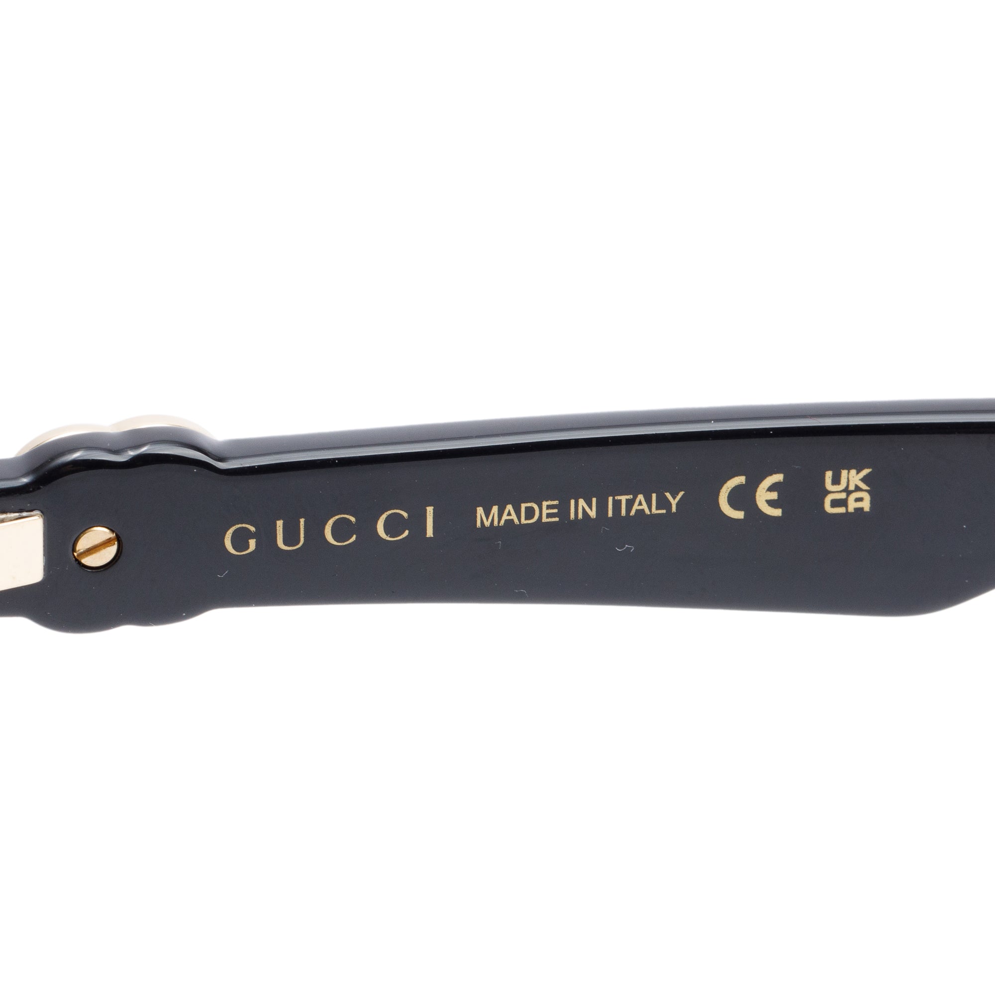 Gucci GG1535S Black Acetate GG Logo Geometric Sunglasses w/ Case