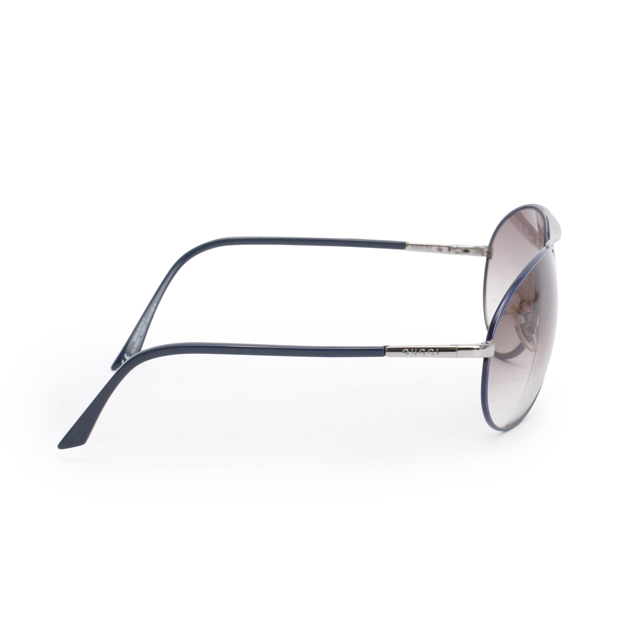 Gucci GG1889/S Navy Metal Frame Aviator Sunglasses w/ Box & Case
