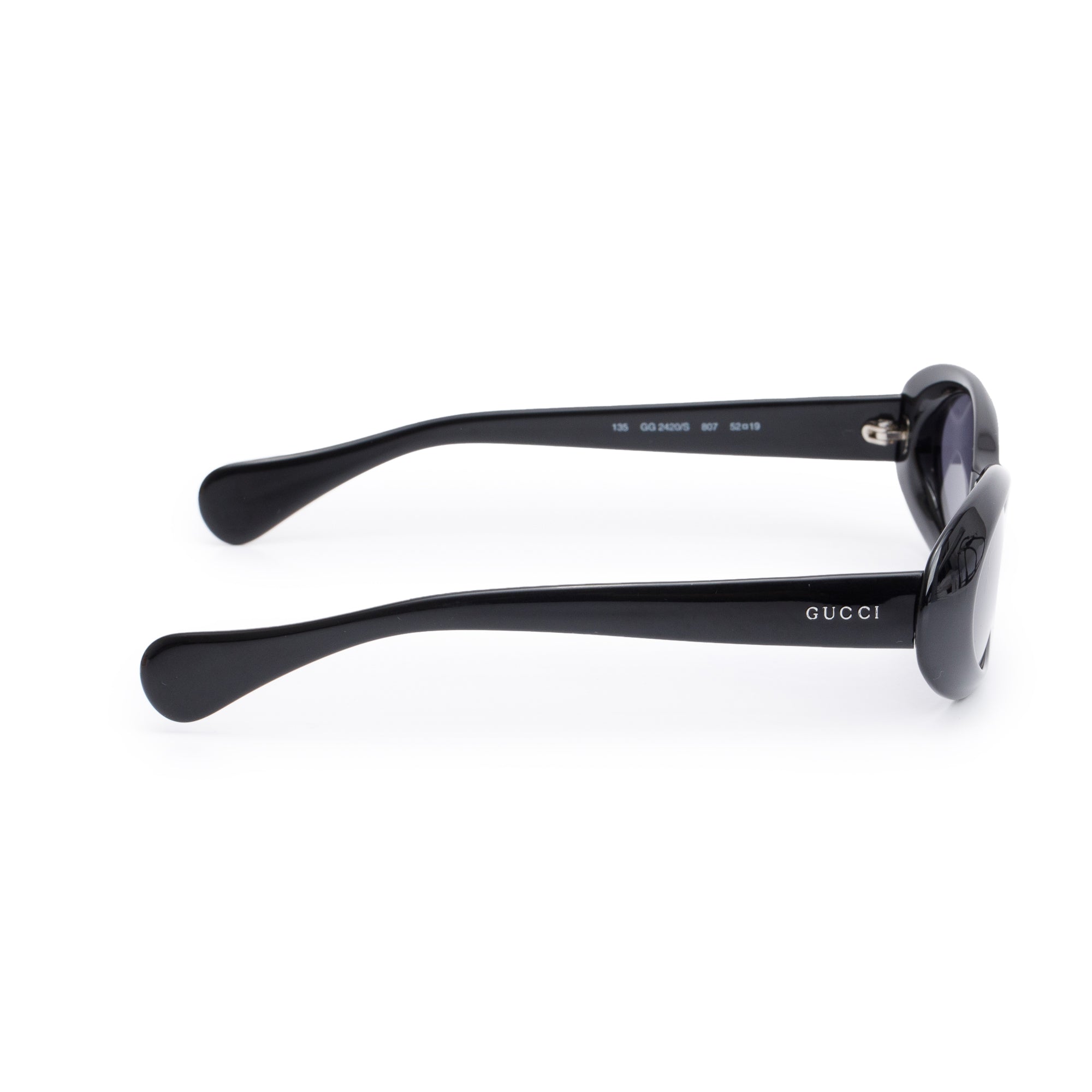 Gucci GG2420/S Black AcetateOval Sunglasses