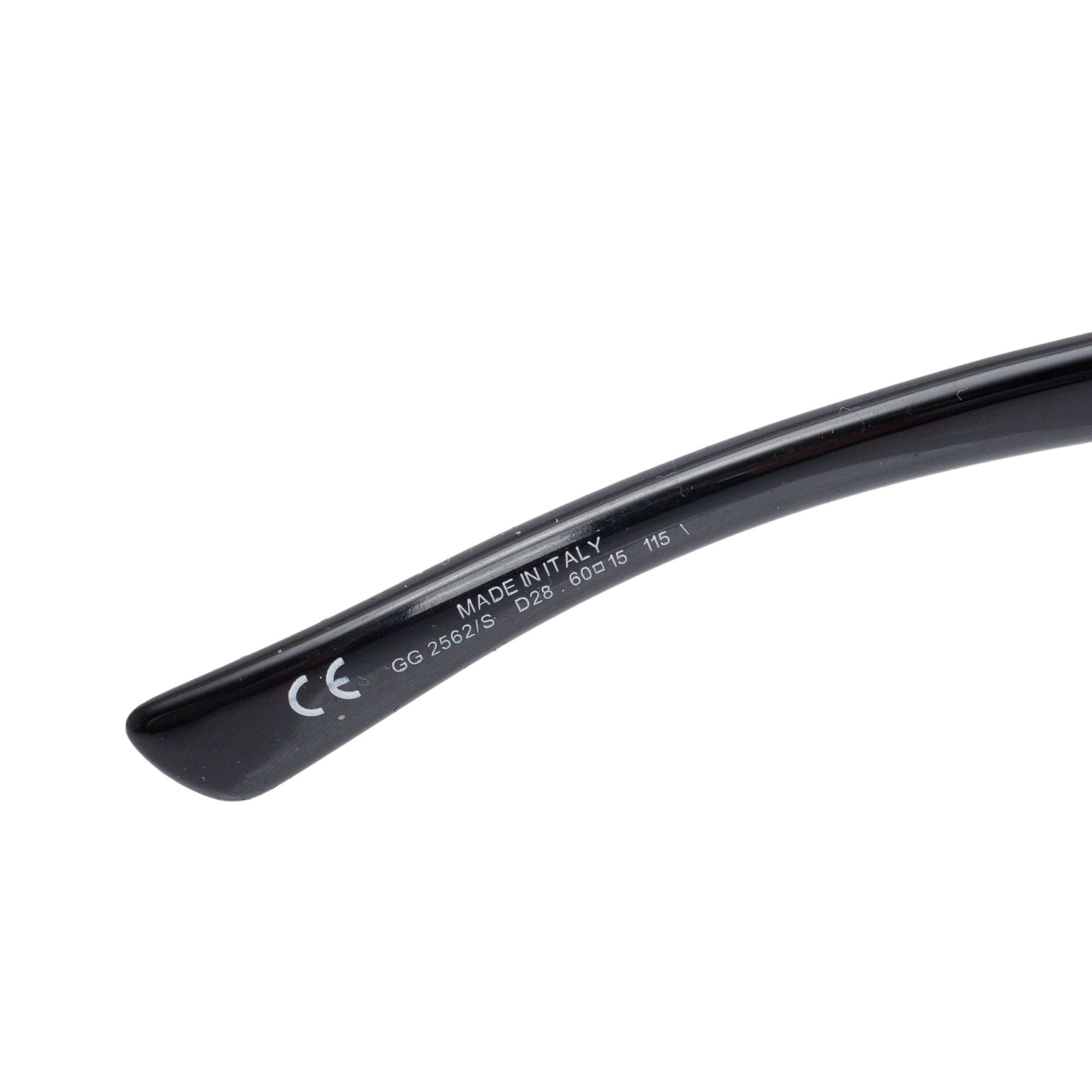 Gucci GG2562/S Black Acetate Horsebit Accent Square Sunglasses w/ Case