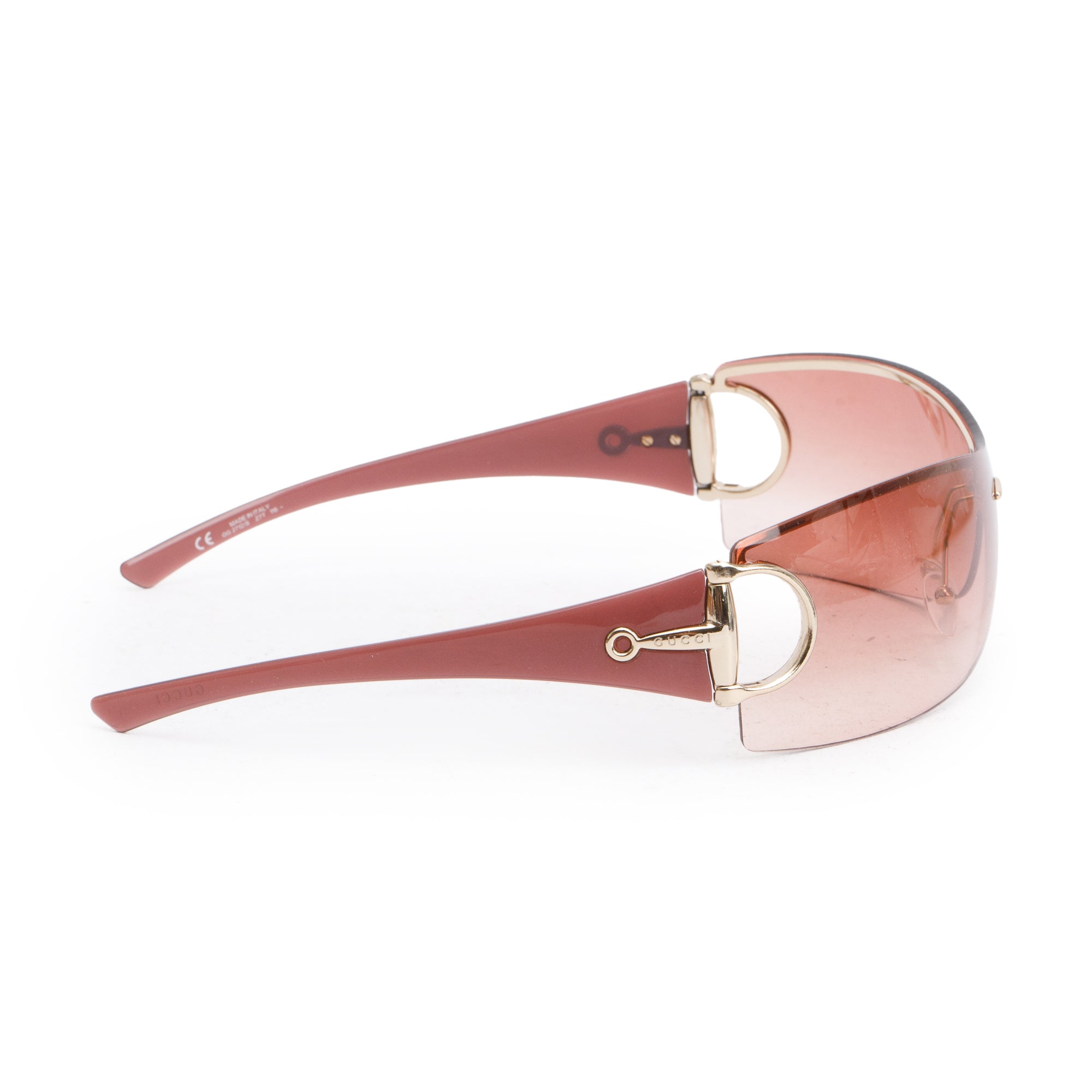 Gucci GG2712/S Brown Acetate Horsebit Shield Sunglasses w/ Box