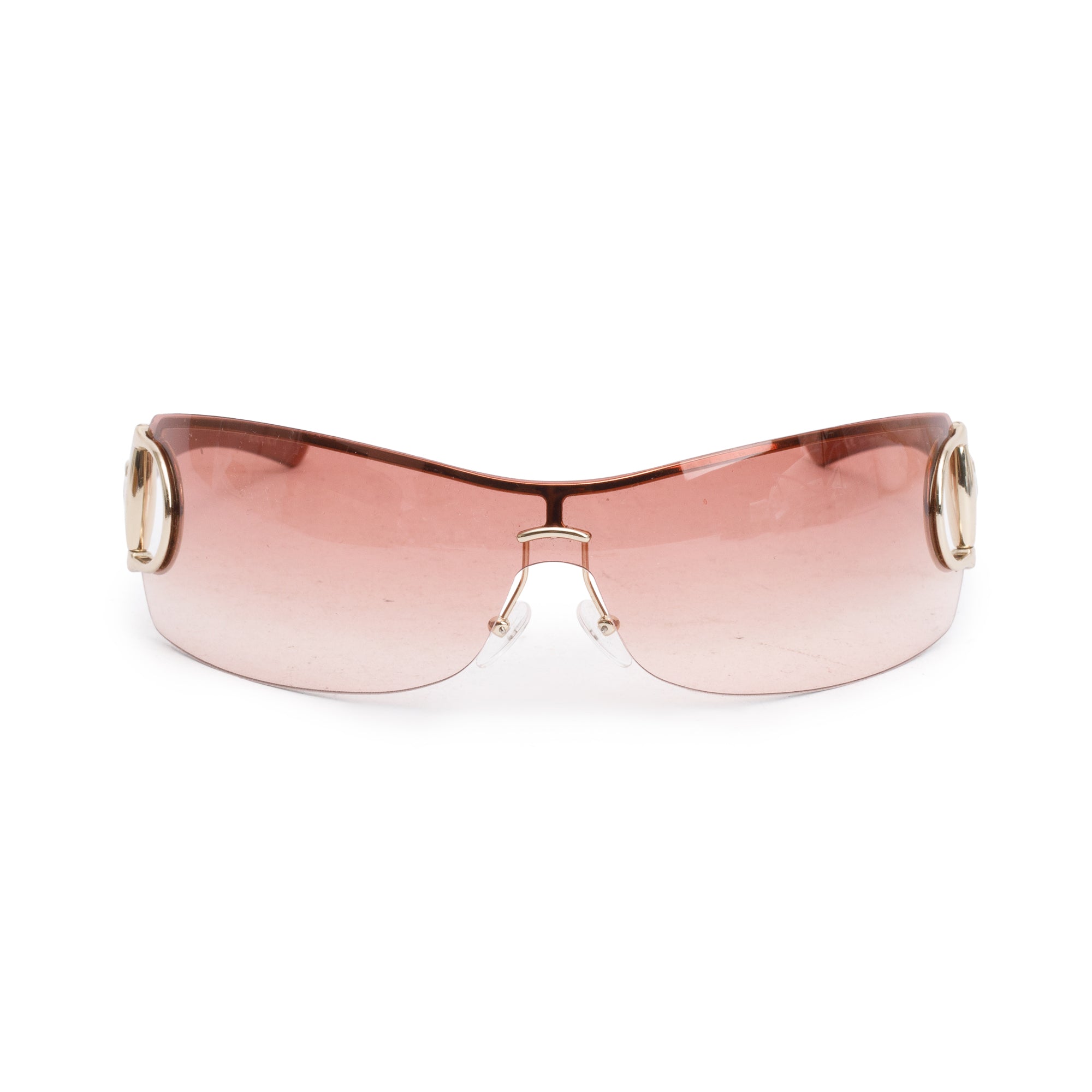 Gucci GG2712/S Brown Acetate Horsebit Shield Sunglasses w/ Box & Case