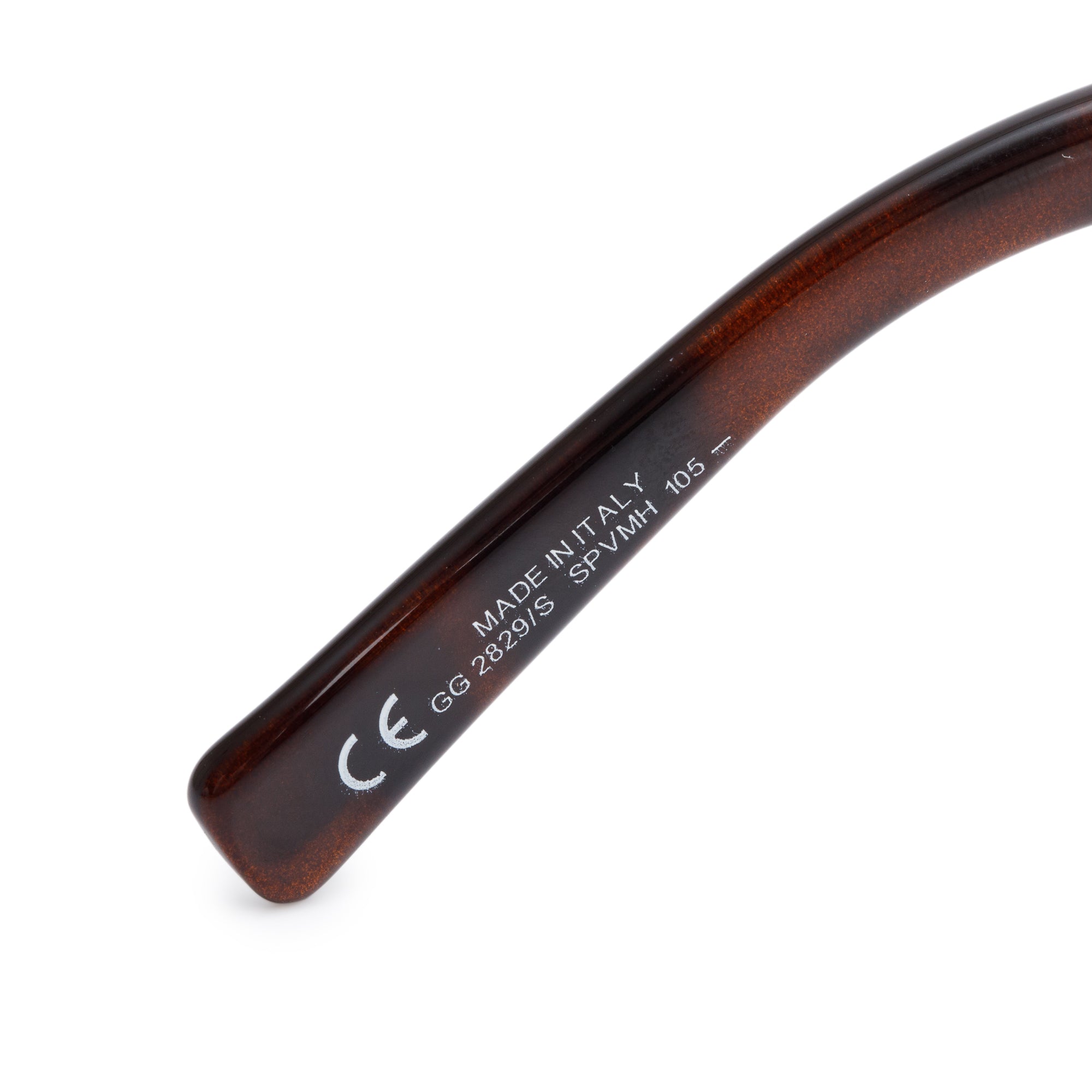 Gucci GG2829/S S Brown Havana Acetate Crystal GG Shield Sunglasses