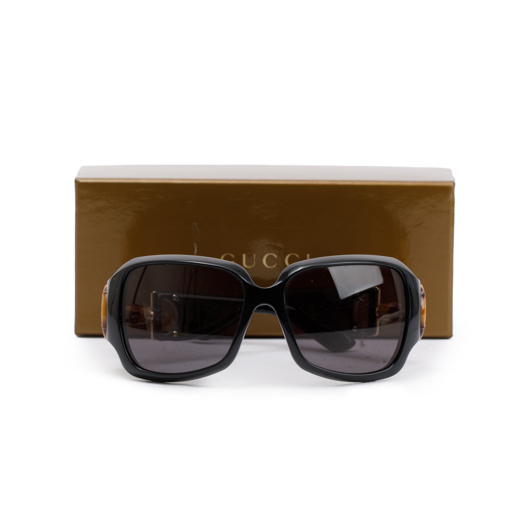 Gucci GG2969/S Black Acetate Bamboo Horsebit Sunglasses w/ Box