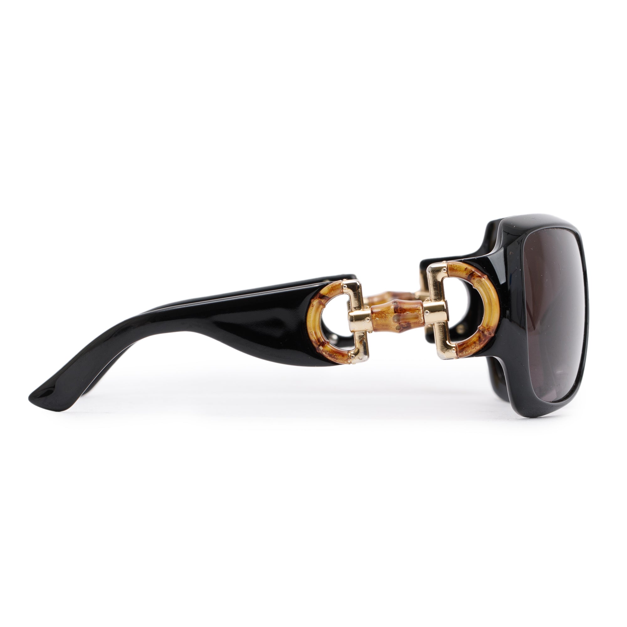 Gucci GG2969/S Black Acetate Bamboo Horsebit Sunglasses w/ Box