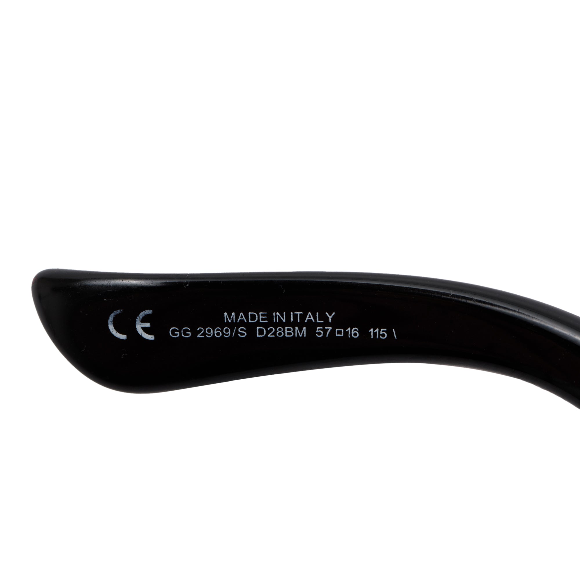 Gucci GG2969/S Black Acetate Bamboo Horsebit Sunglasses w/ Box