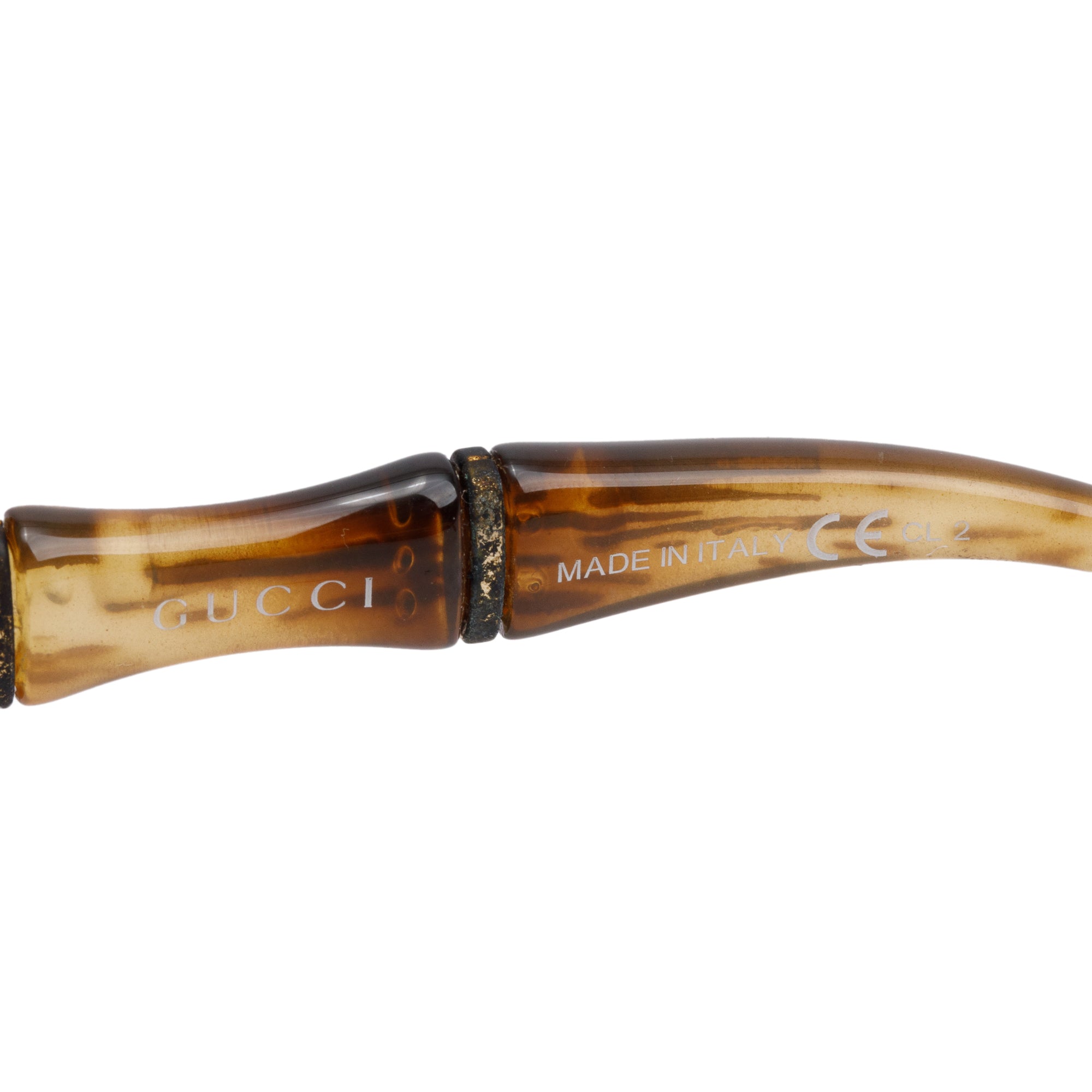 Gucci GG3508/S Brown Havana Acetate Bamboo Effect Sunglasses w/ Case