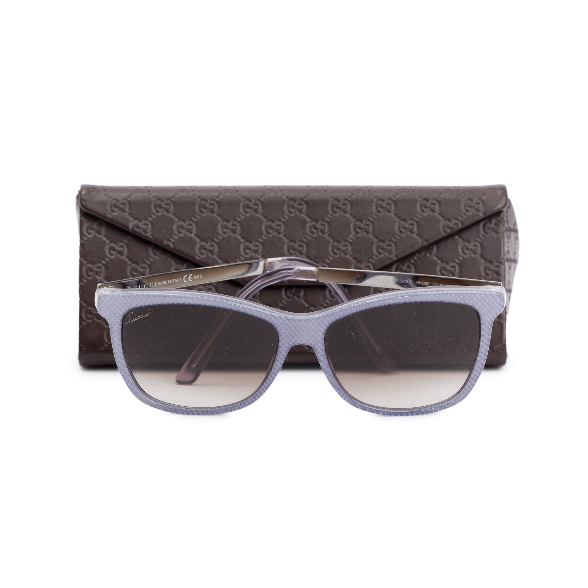 Gucci GG3675/S Blue Acetate Cat-Eye Sunglasses w/ Case