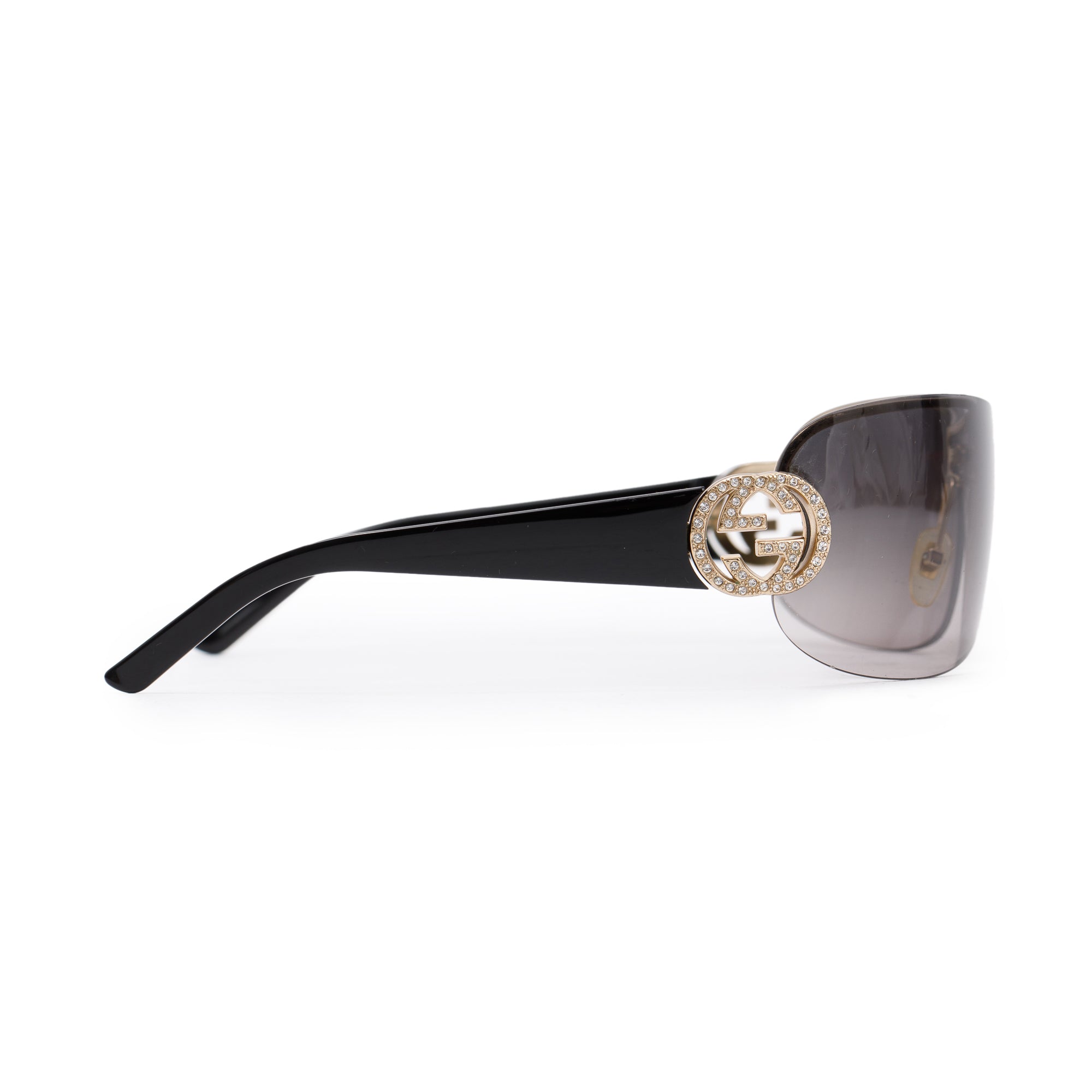 Gucci GG4224/S Crystal GG Shield Sunglasses w/ Box & Case