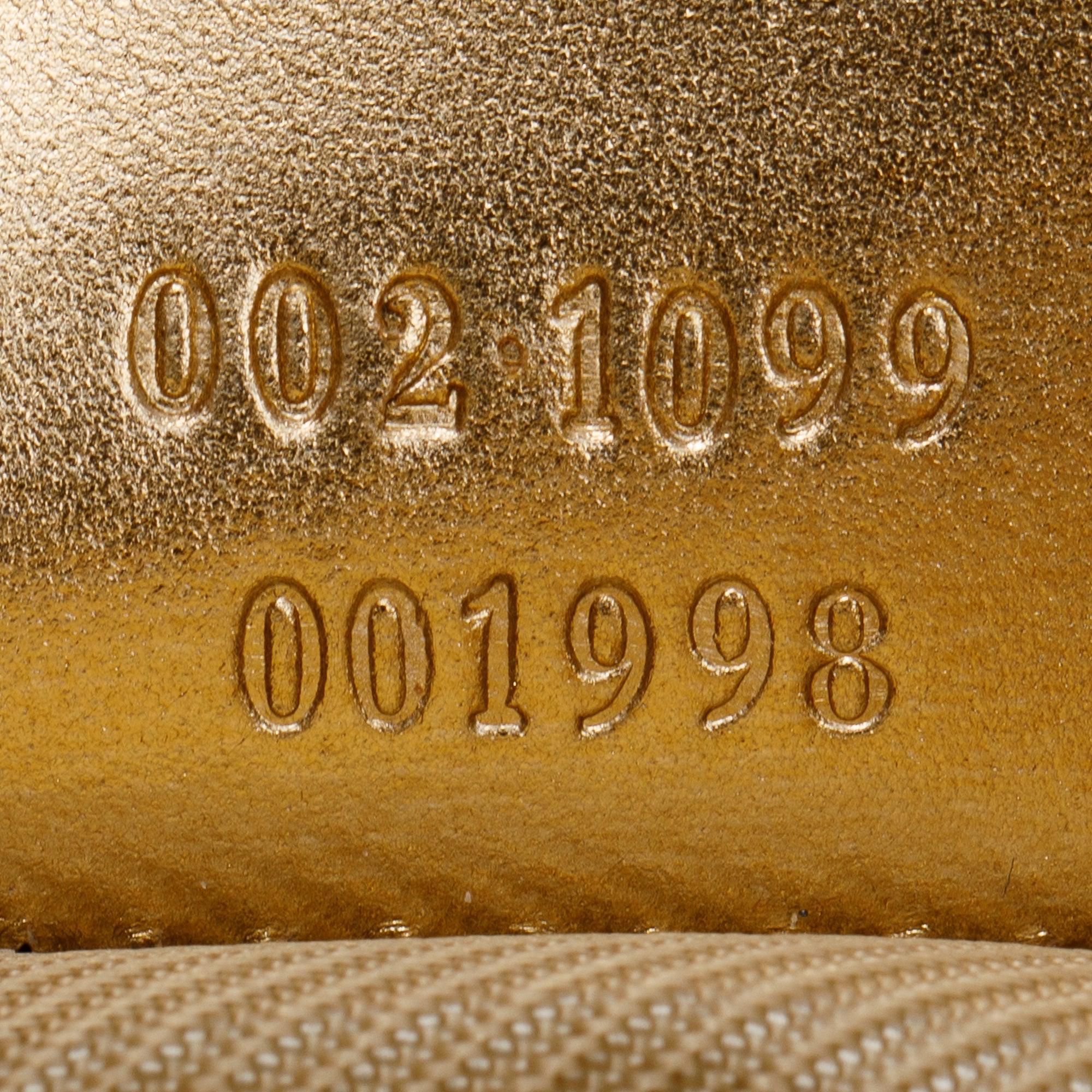 Gucci Gold GG Canvas Small Bucket Tote