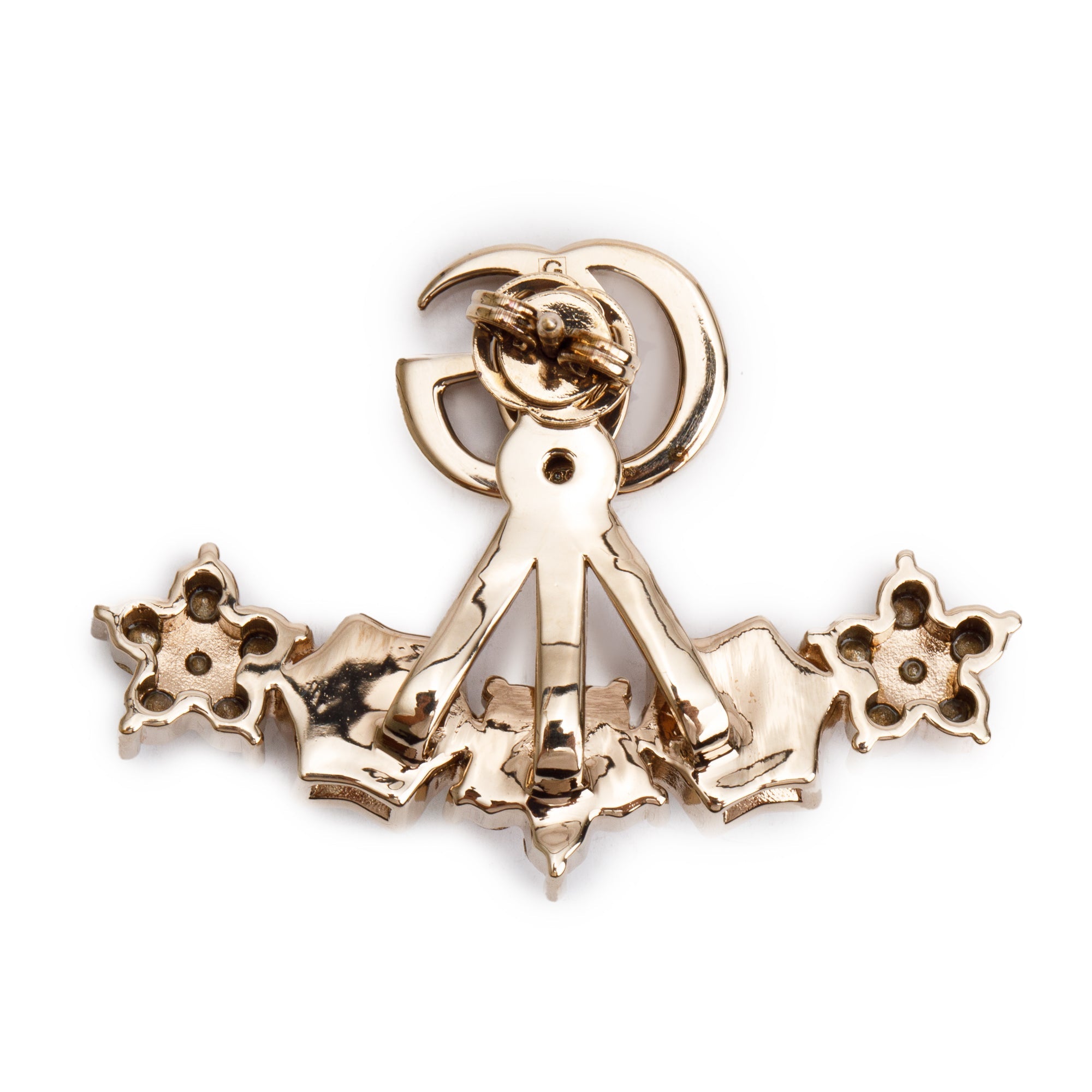 Gucci Gold Plated Crystal Double G Single Earring