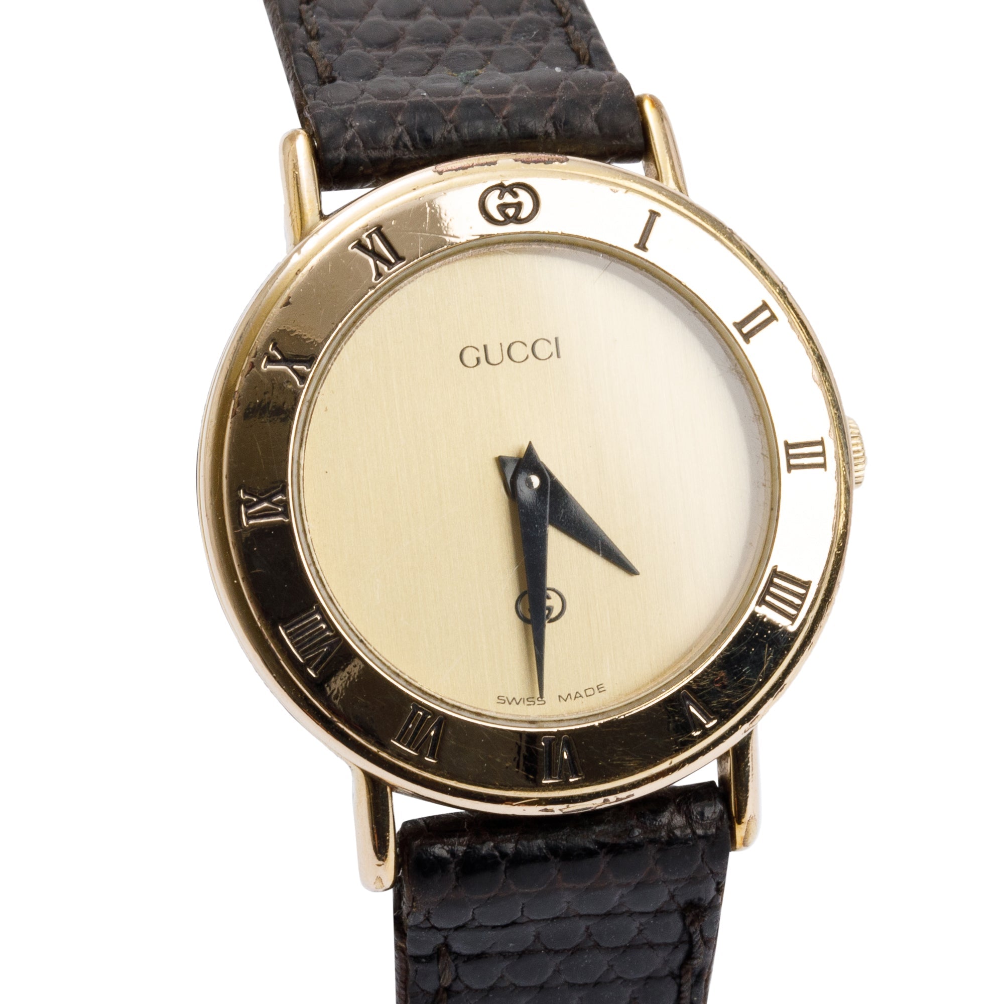 Gucci Gold Plated Stainless Steel 3000 Series 25 MM Watch