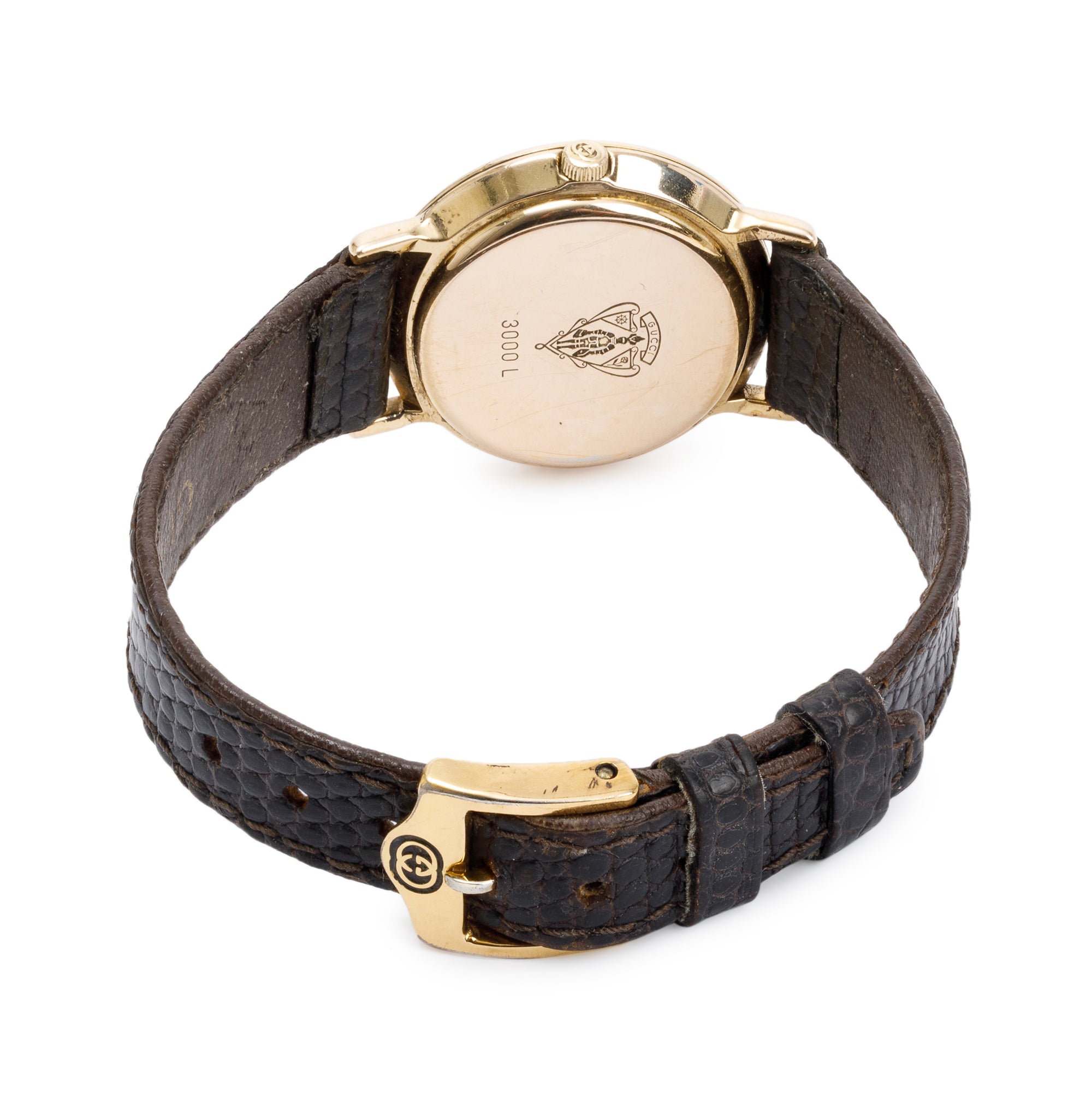 Gucci Gold Plated Stainless Steel 3000 Series 25 MM Watch