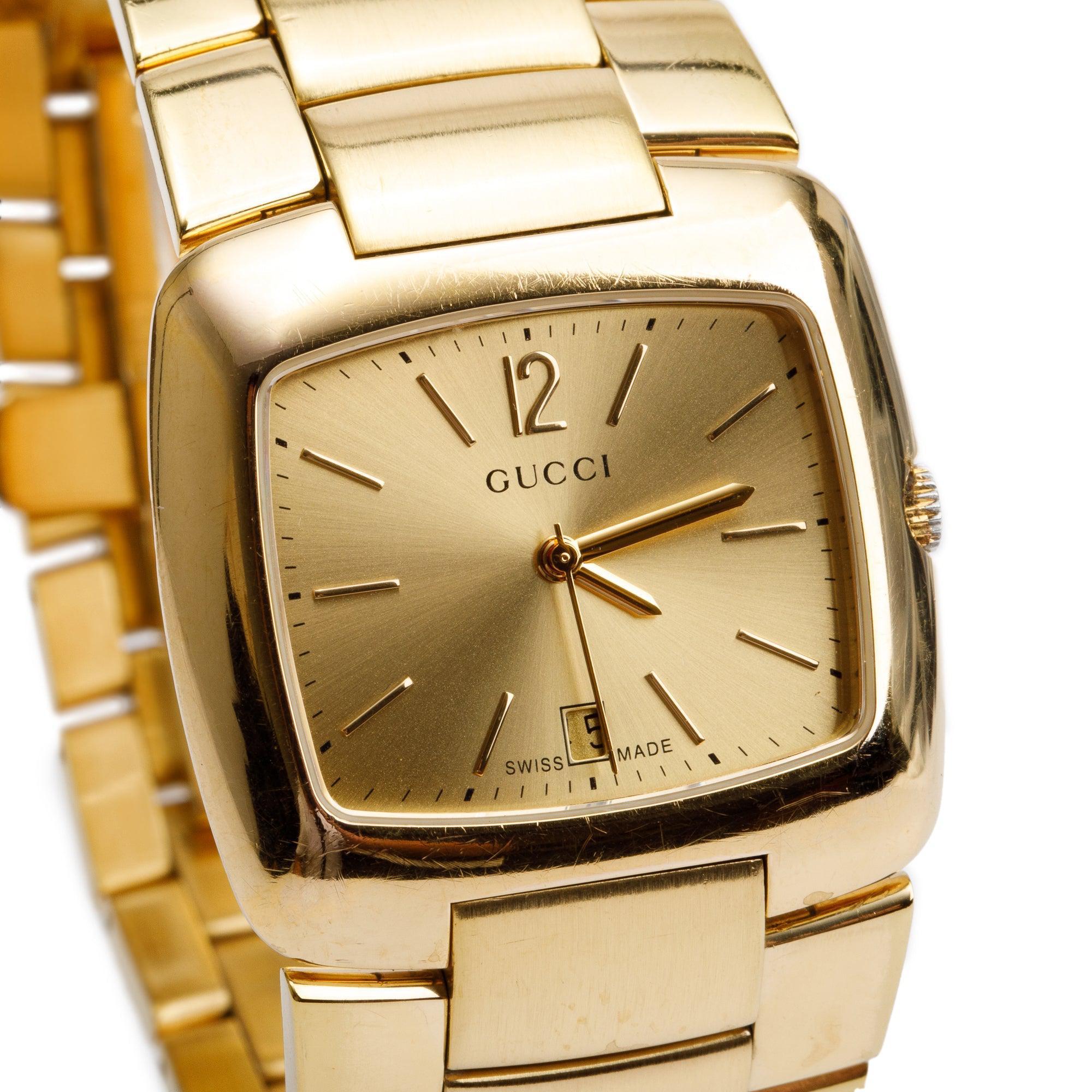 Gucci Gold-Plated Stainless Steel 8500 Series 34 MM Watch w/ Box