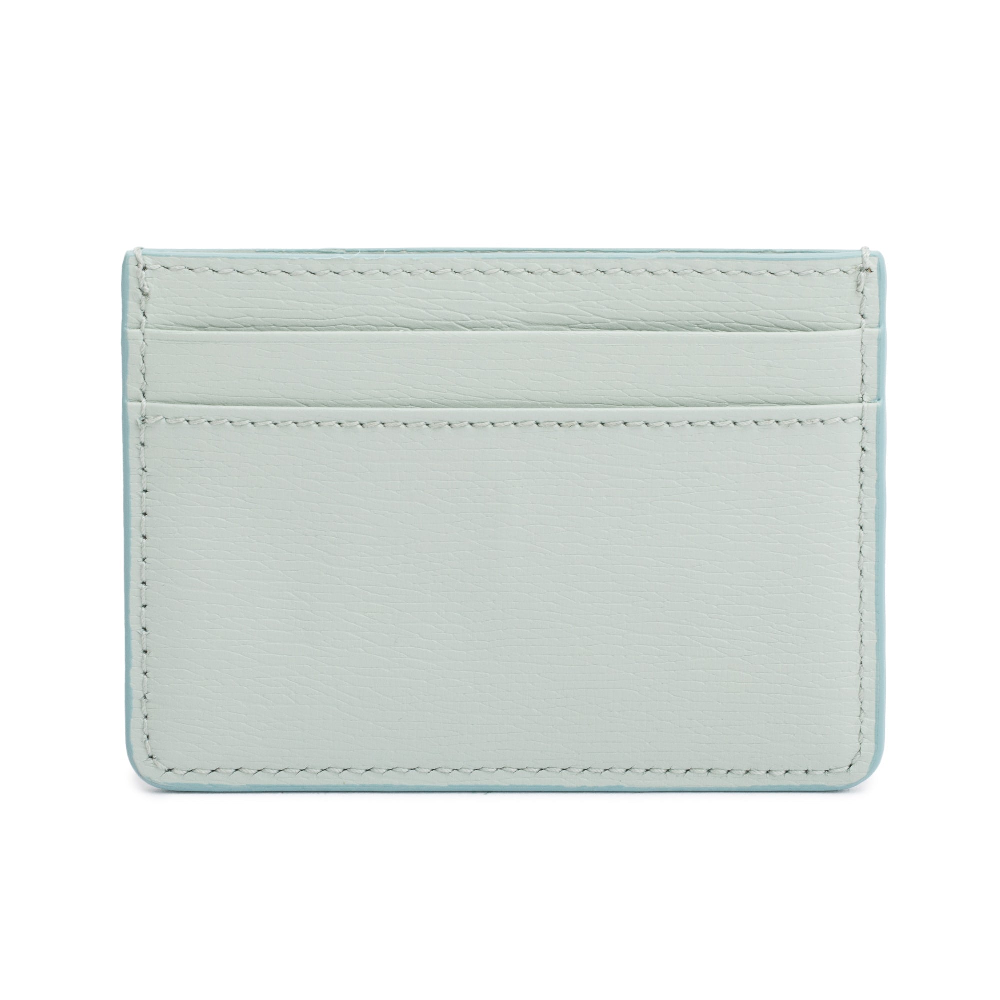 Gucci Green Calfskin Leather Card Case with Gucci Script w/ Box