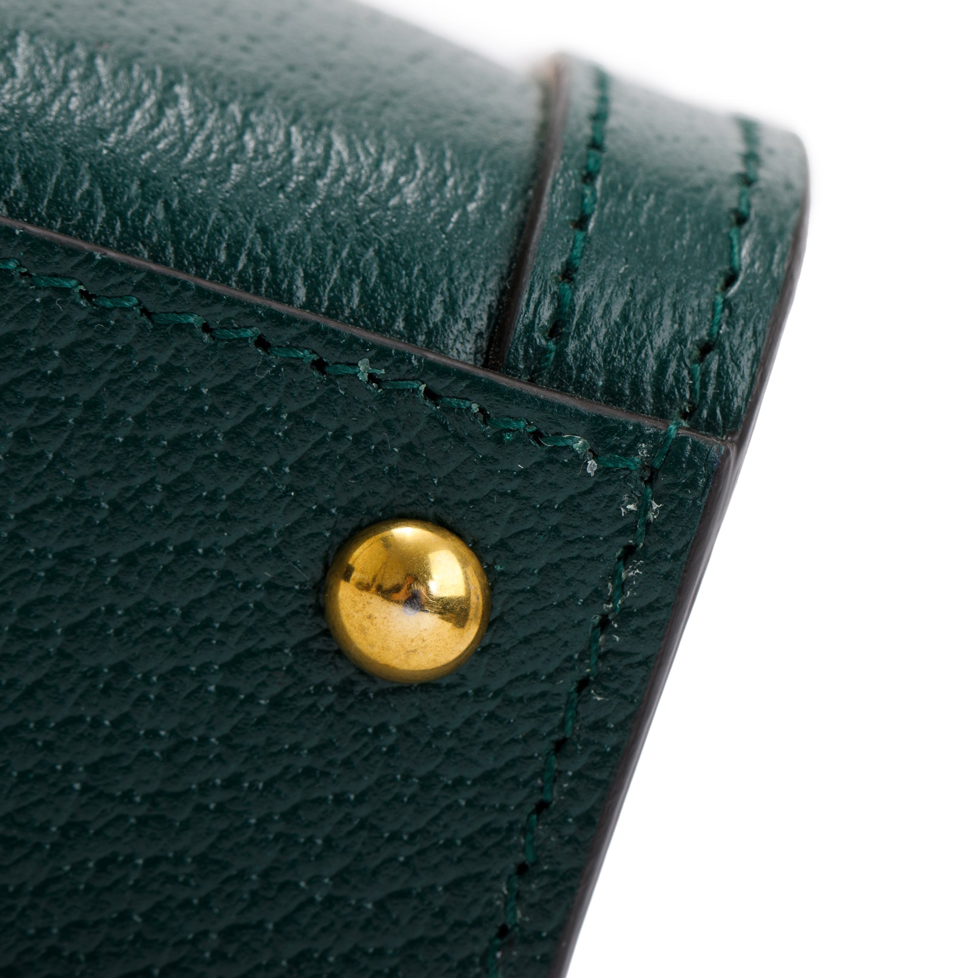 Gucci Green Calfskin Leather Diana Mini Tote Bag w/ Straps