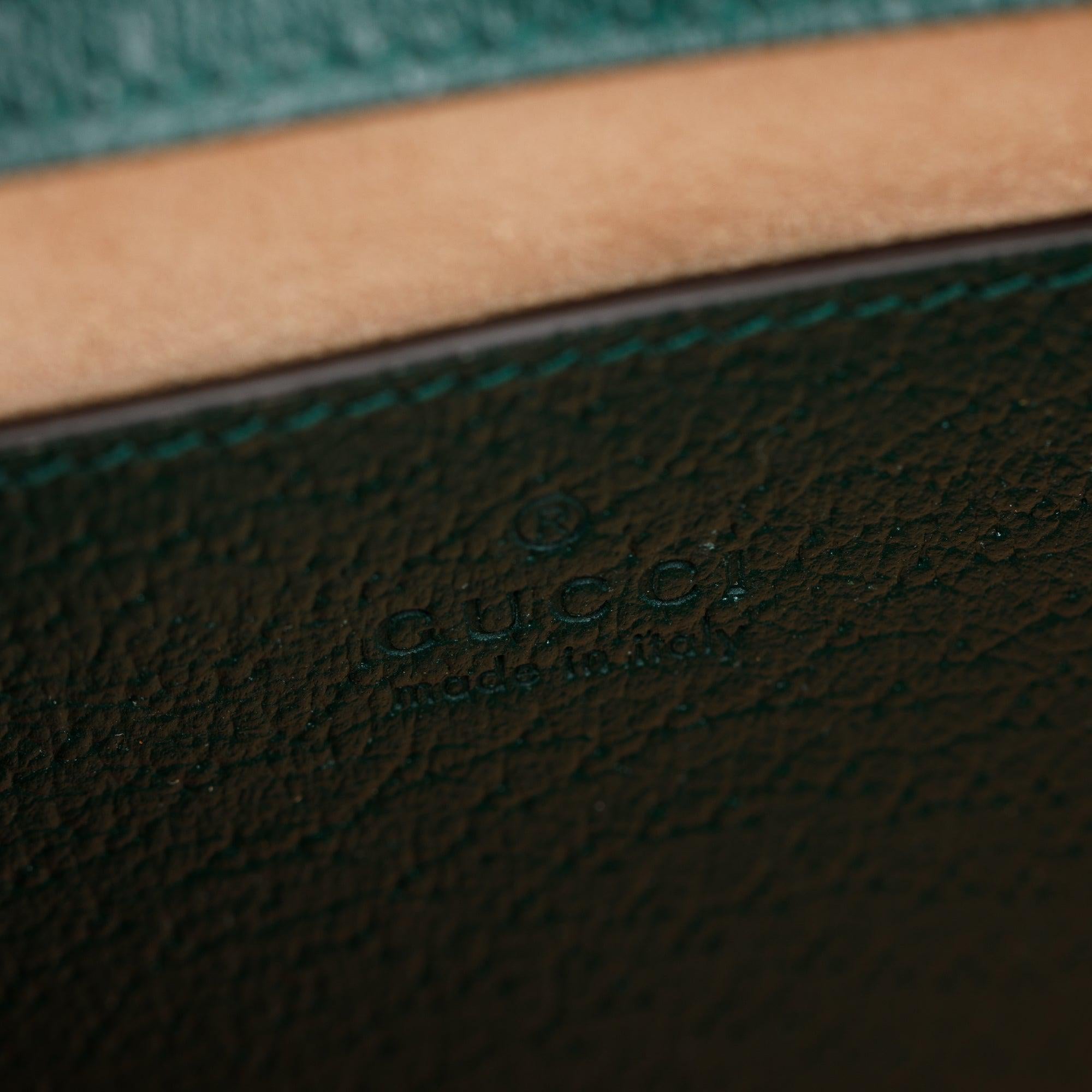 Gucci Green Calfskin Leather Diana Mini Tote Bag w/ Straps