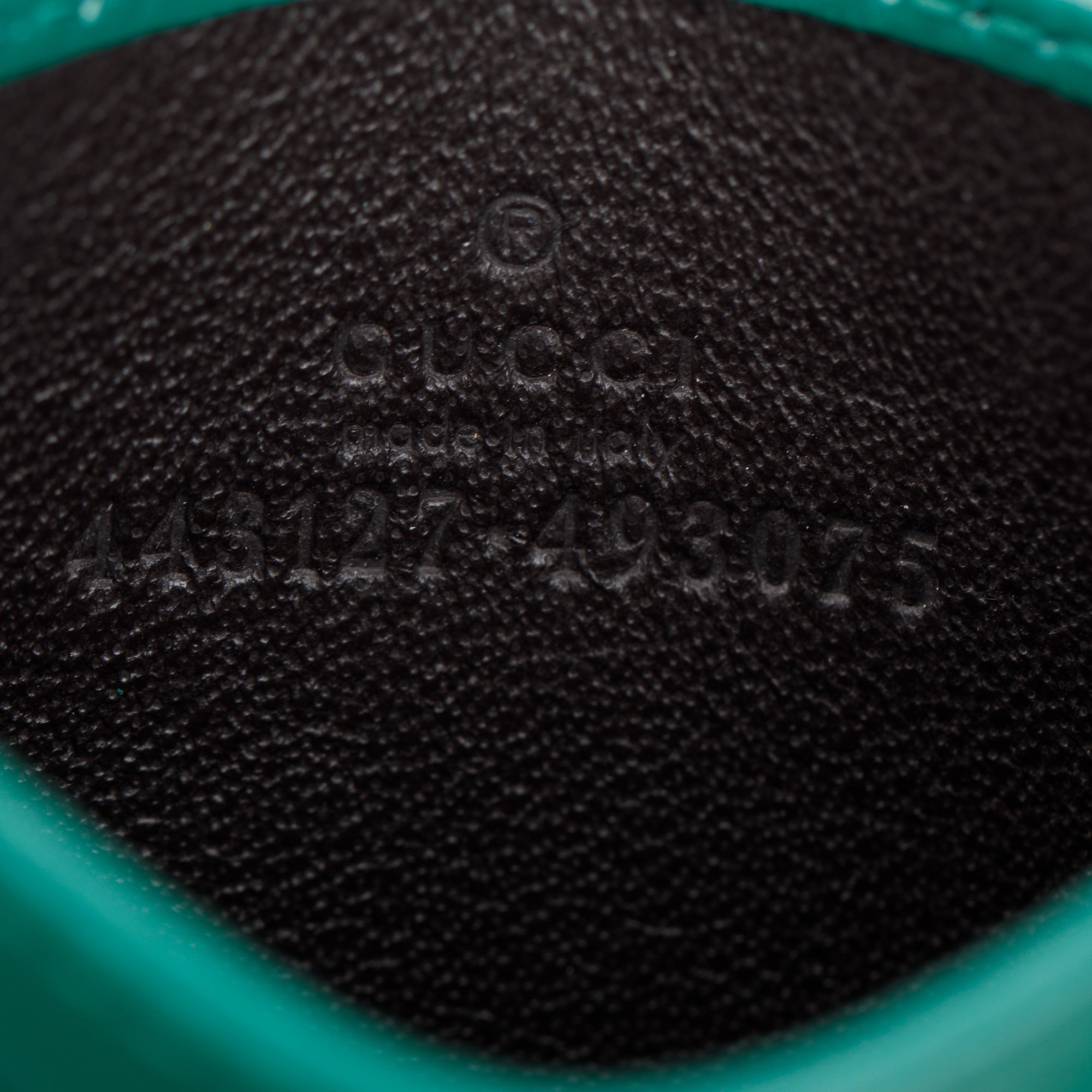 Gucci Green Calfskin Leather GG Marmont Card Holder w/ Box