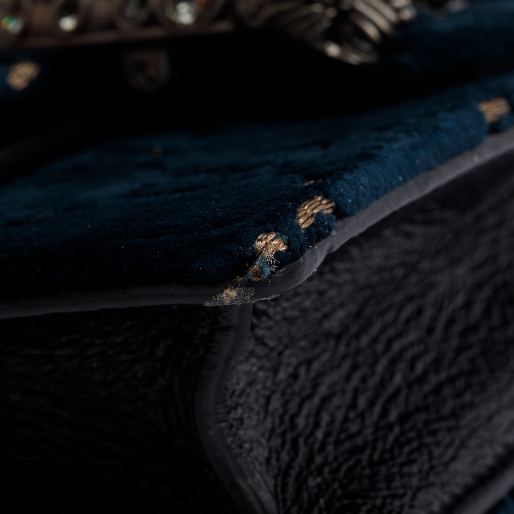 Gucci Green GG Embossed Velvet Dionysus Super Mini Bag w/ Box