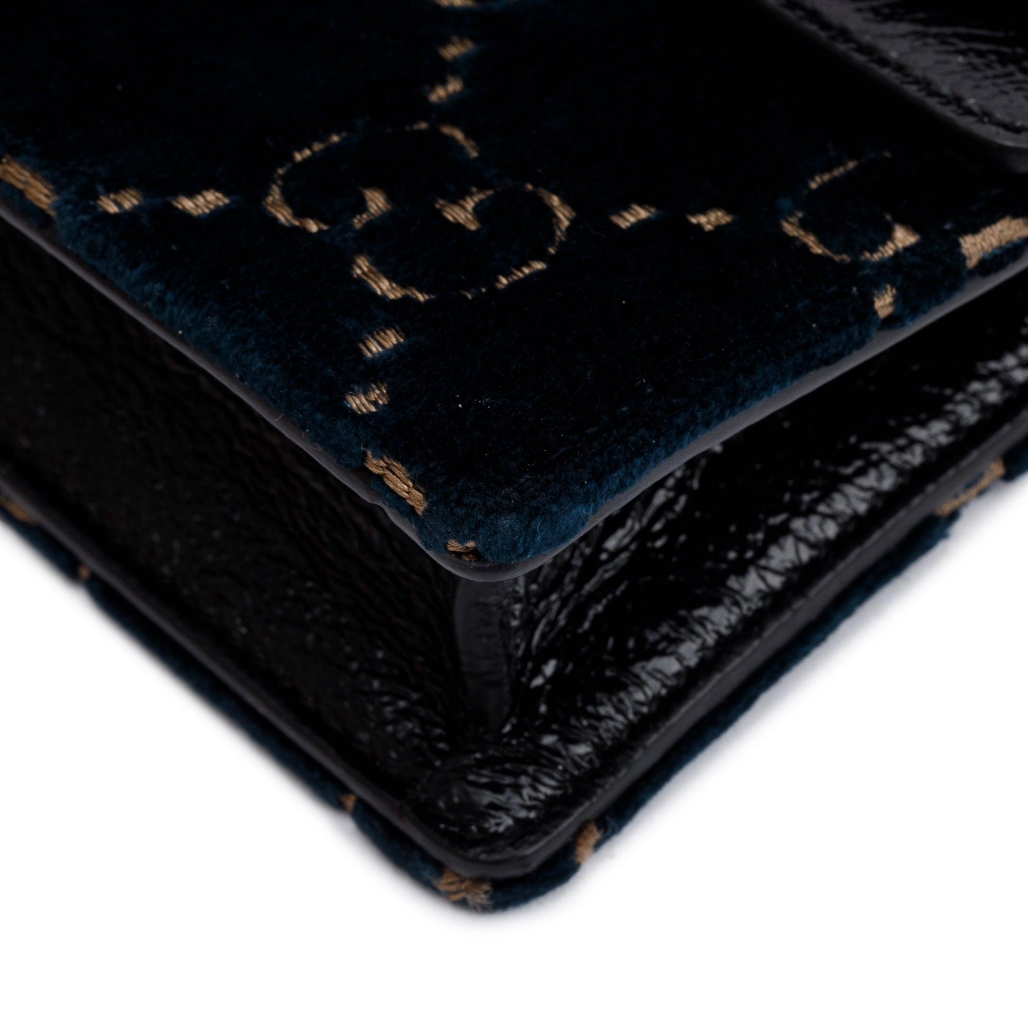 Gucci Green GG Embossed Velvet Dionysus Super Mini Bag w/ Box