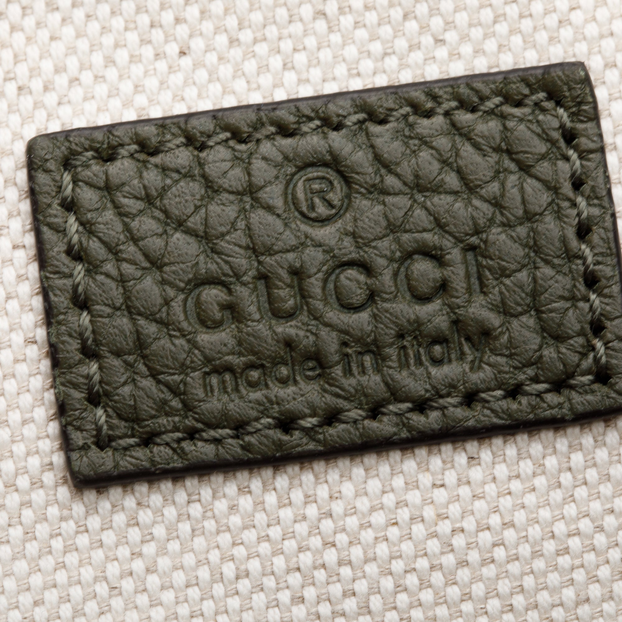 Gucci Green Jumbo GG Calfskin Leather Backpack