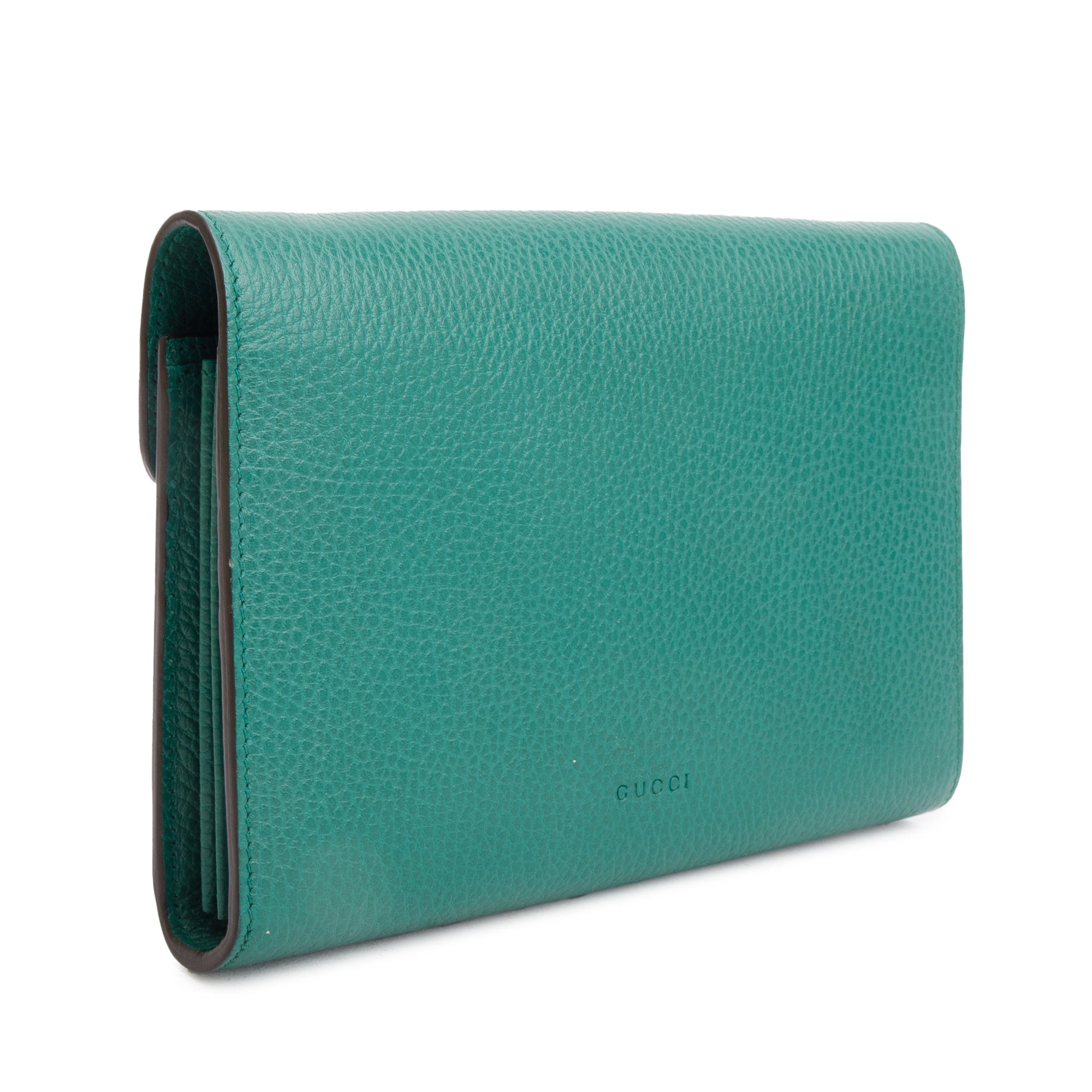 Gucci Green Leather Dionysus Mini Chain Wallet