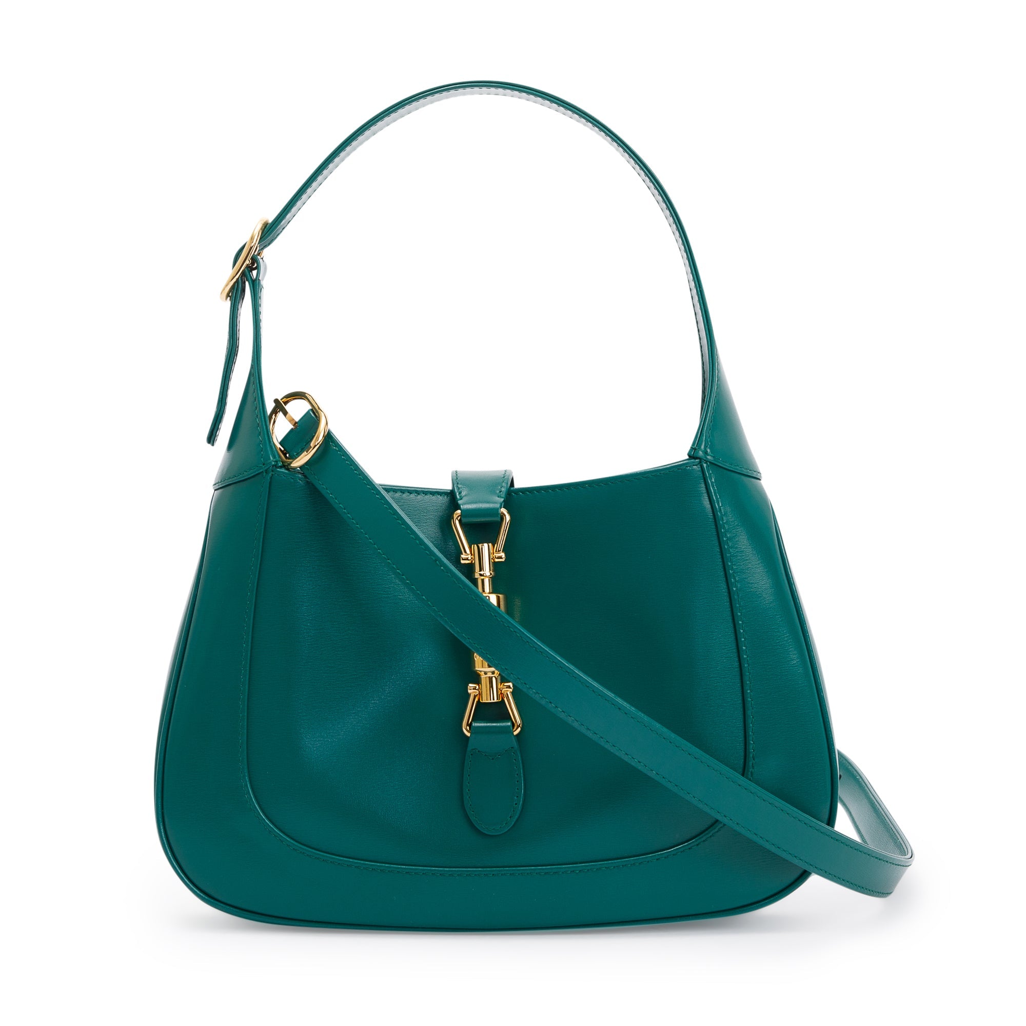 Gucci Green Leather Jackie 1961 Small Shoulder Bag w/ Box