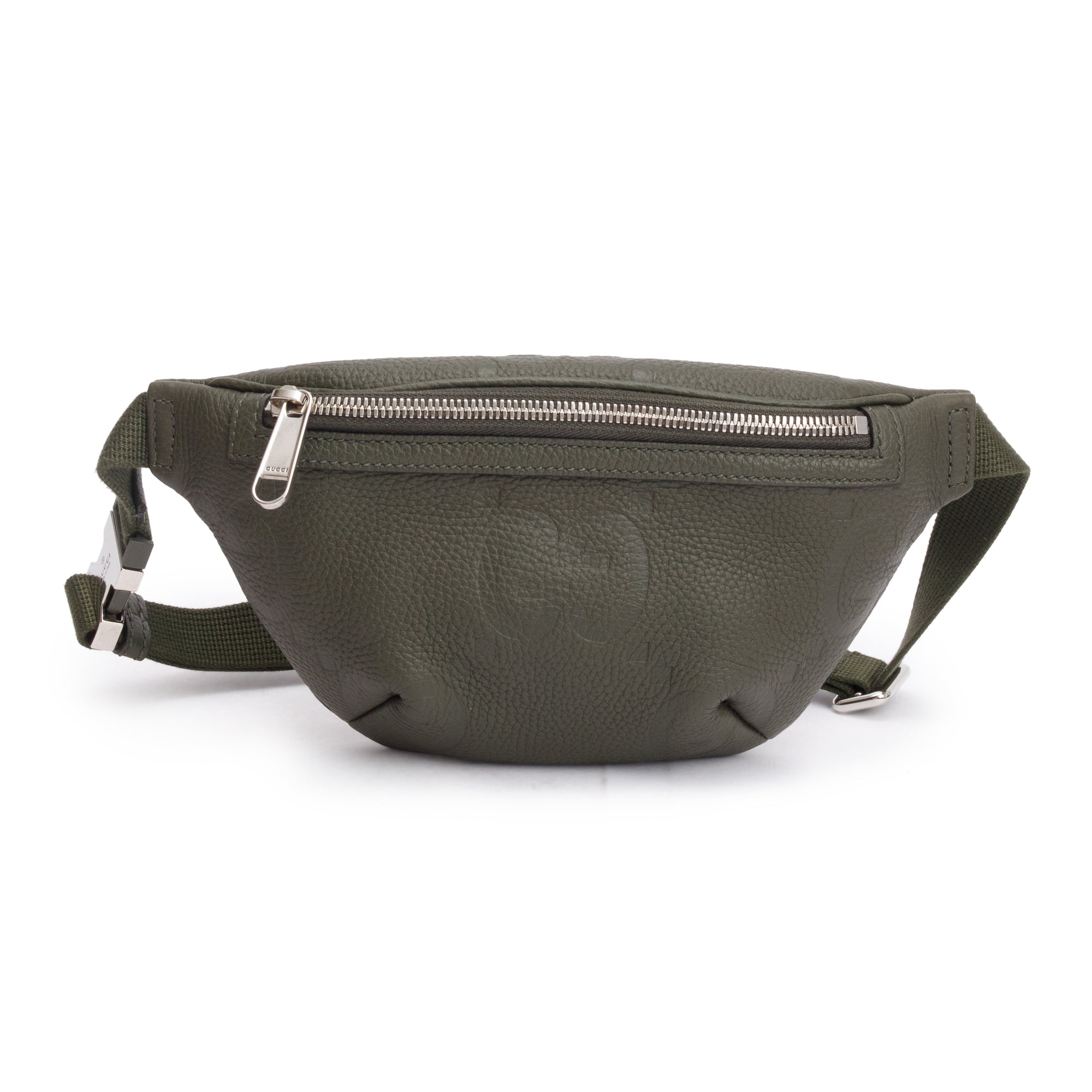 Gucci Green Leather Jumbo GG Small Belt Bag