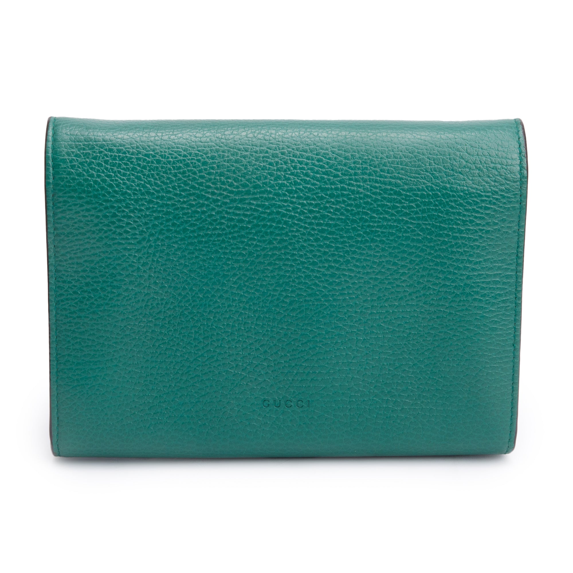 Gucci Green Leather Mini Dionysus Wallet on Chain