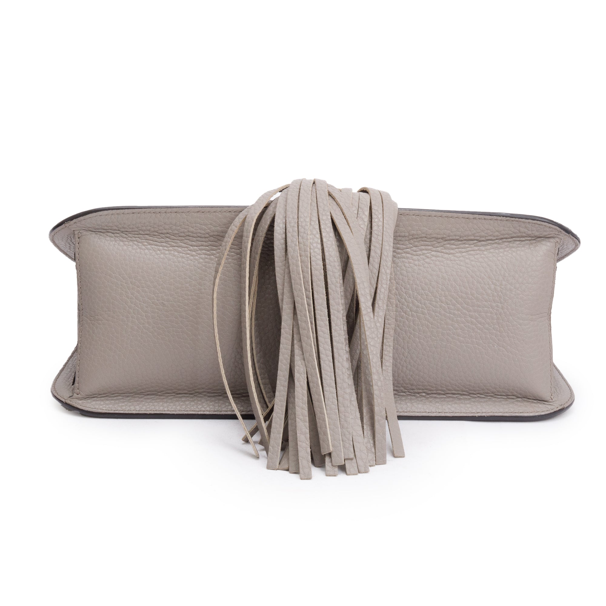 Gucci Grey Calfskin Leather Medium Bamboo Daily Crossbody Bag w/ Receipt