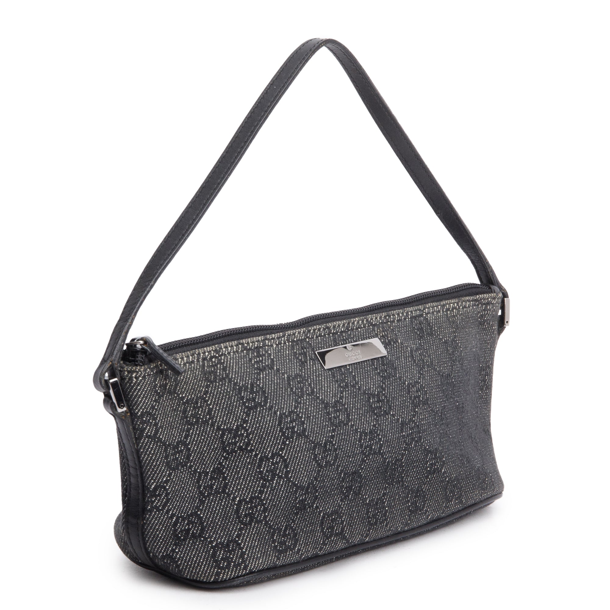 Gucci Grey GG Canvas Boat Pochette