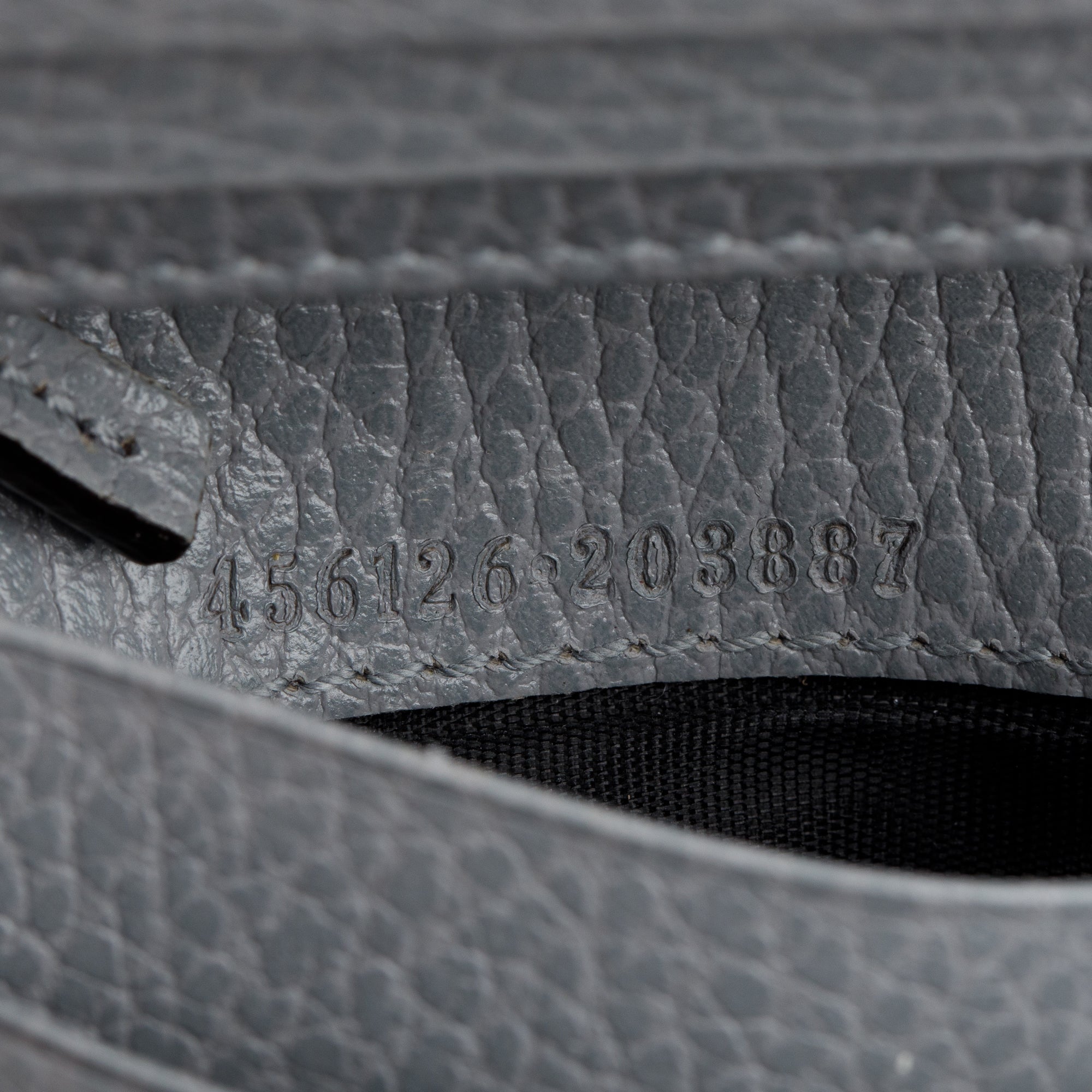 Gucci Grey Leather Card Case Wallet w/ Box