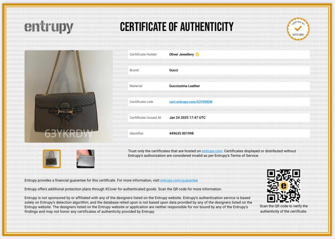 Gucci Grey Microguccissima Leather Medium Emily Chain Shoulder Bag